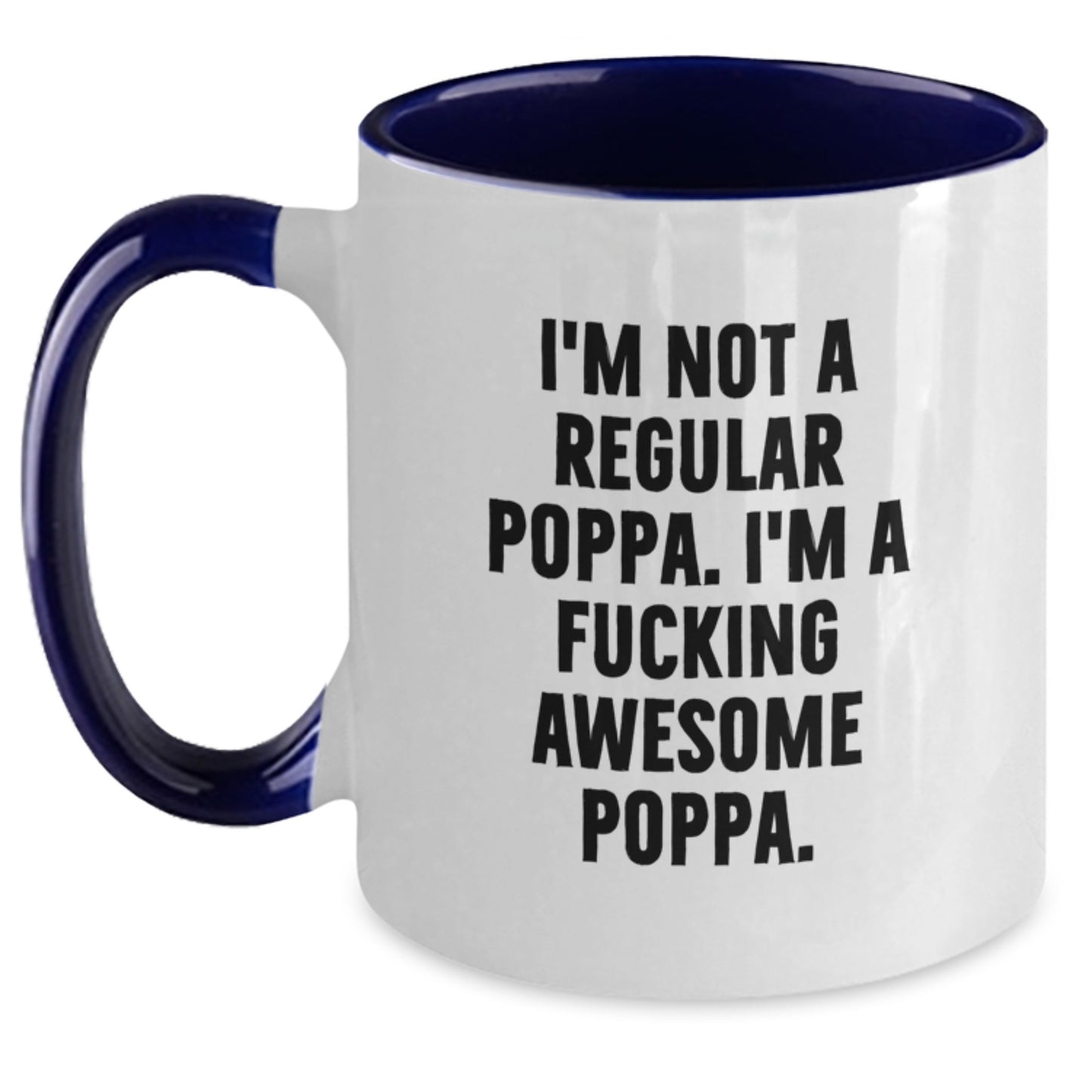 Funny Poppa Gifts for Men, Awesome Two Tone Coffee Mug, Christmas Unique Presents from Family - Main