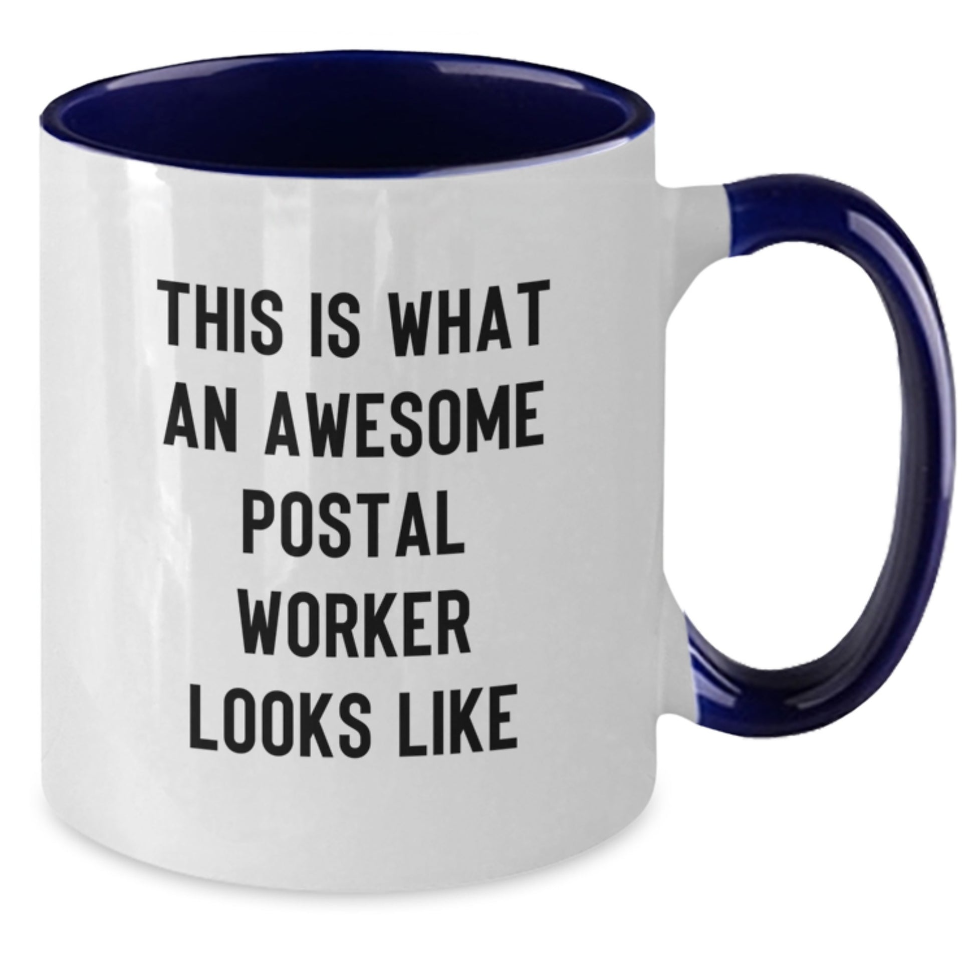 Funny Postal Worker Gifts - This Is What Awesome Looks Like, Two Tone Coffee Mug for Birthday, Gifts from Friends, Coworkers, Family - Additional