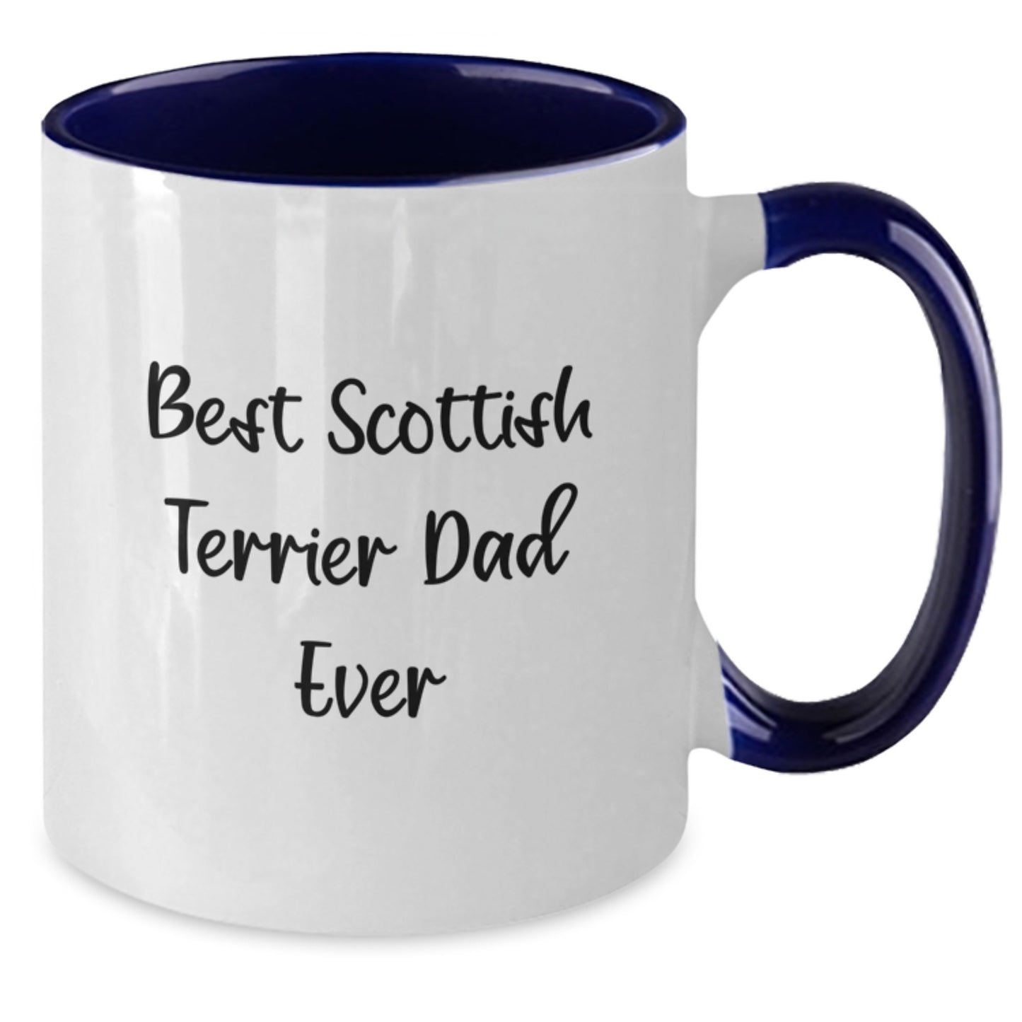 Funny Scottish Terrier Dog Lover's Two Tone Coffee Mug Gifts from Dad for Birthday - Additional