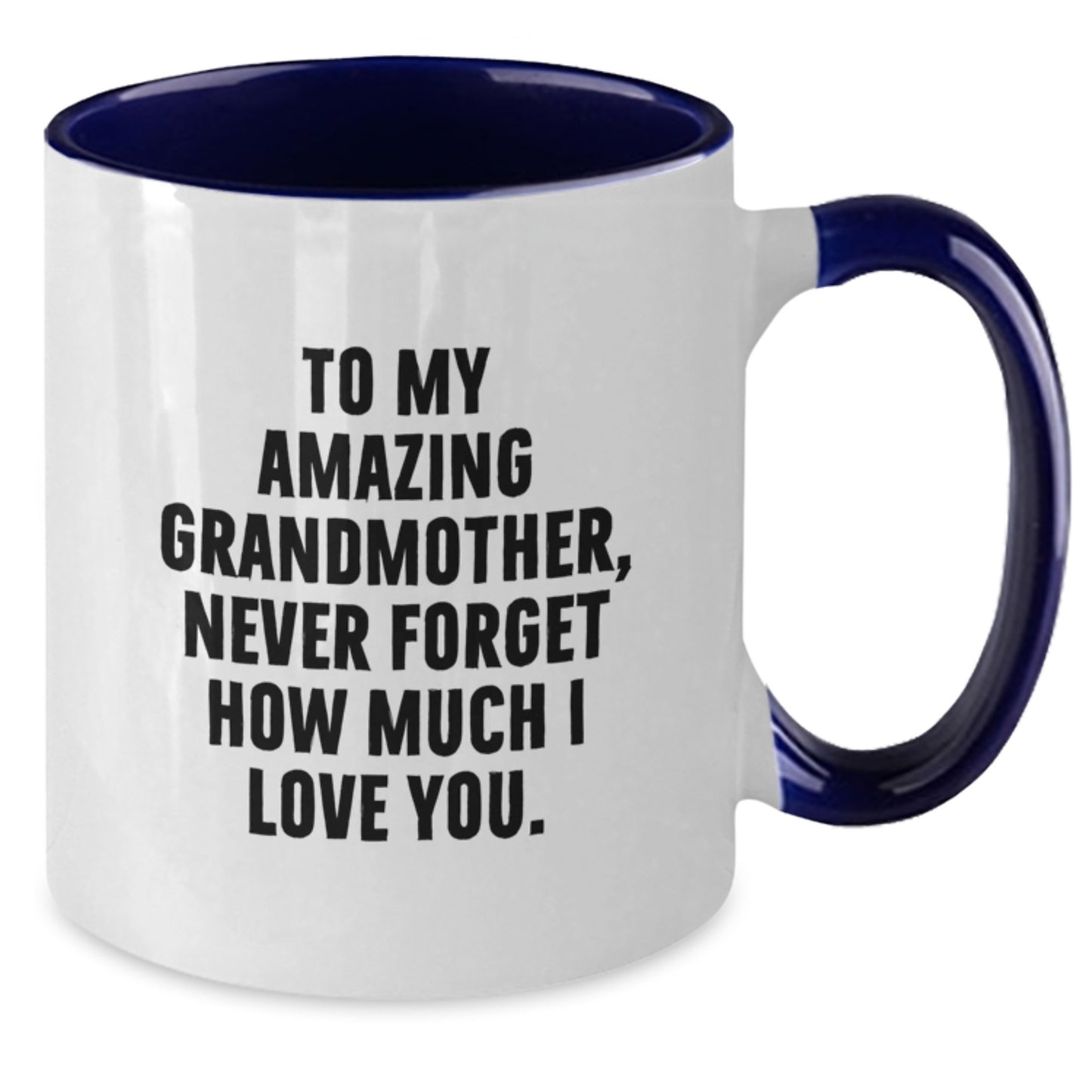 Cute and Funny Grandmother Gifts for Her - Two Tone Coffee Mugs, To My Amazing Grandmother Never Forget How Much I Love You, Christmas Unique Presents from Family, Grandmothers Day - Additional