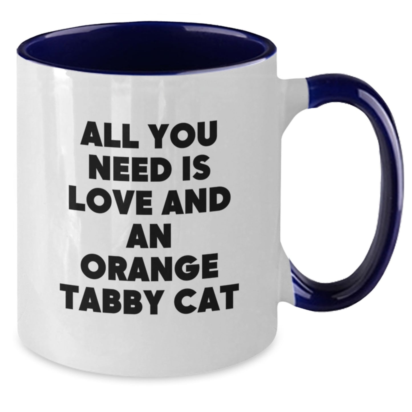 Orange Tabby Cat Gifts for Men, Funny Two Tone Coffee Mug, Christmas Unique Presents from Friends and Family - Additional