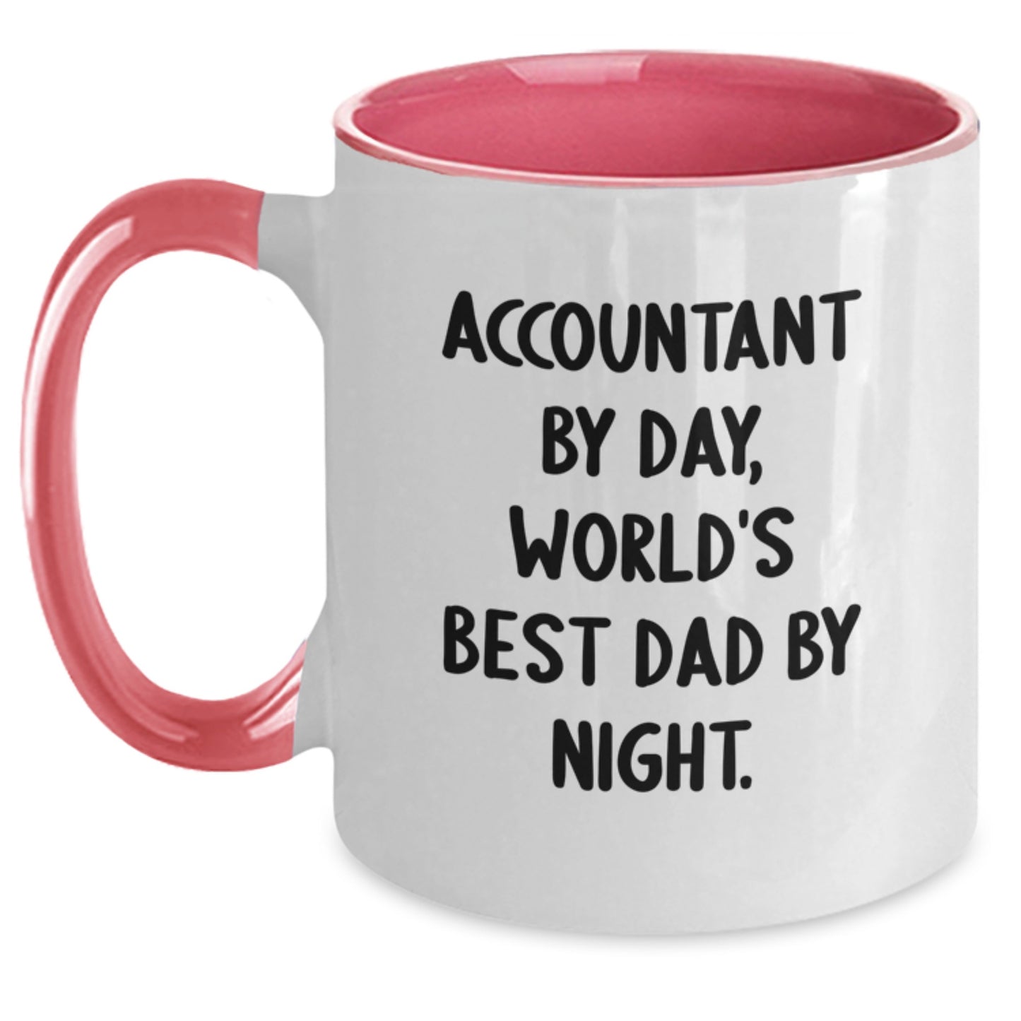 Funny Accountant Gifts for Men, Two Tone Coffee Mug with Accountant By Day Quote, Unique Christmas Memorable Presents from Husband - Main