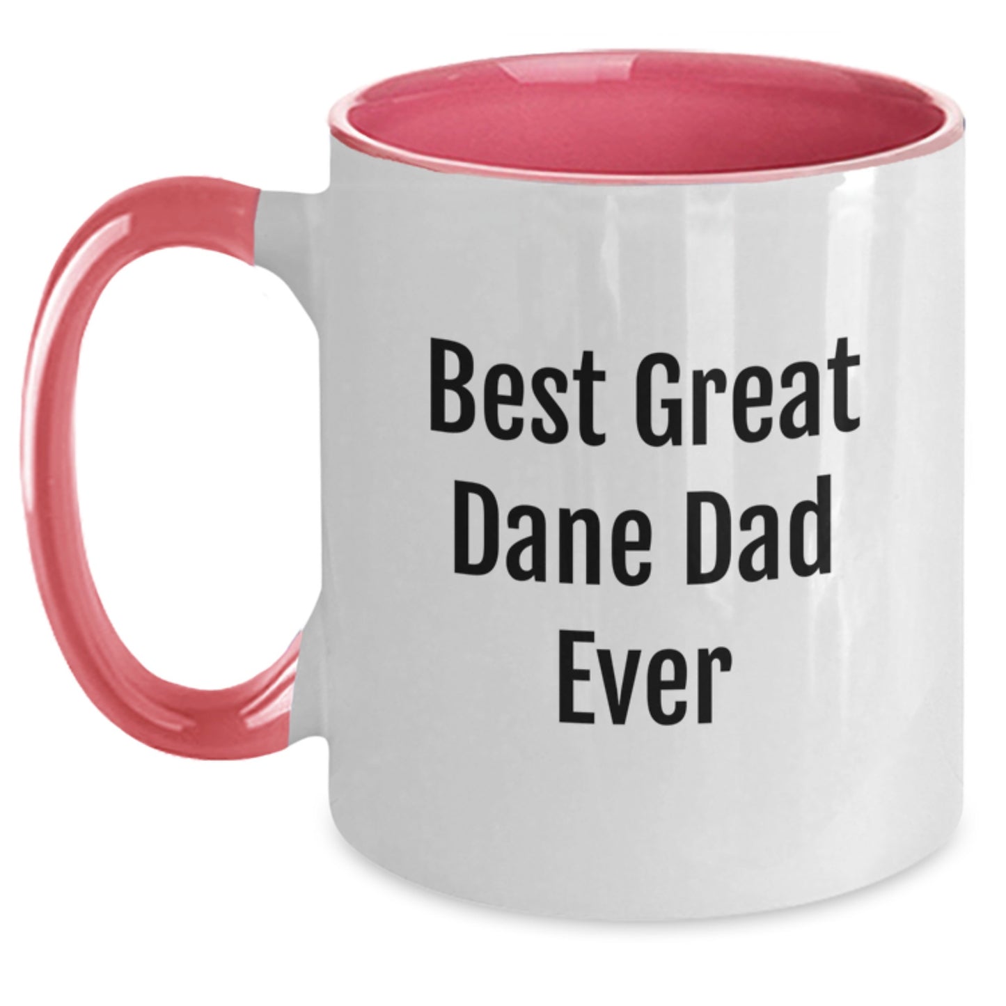 Funny Great Dane Dog Gifts for Men, Great Dane Dad Ever Birthday Unique Gifts from Friends or Family, Two Tone Coffee Mug - Main