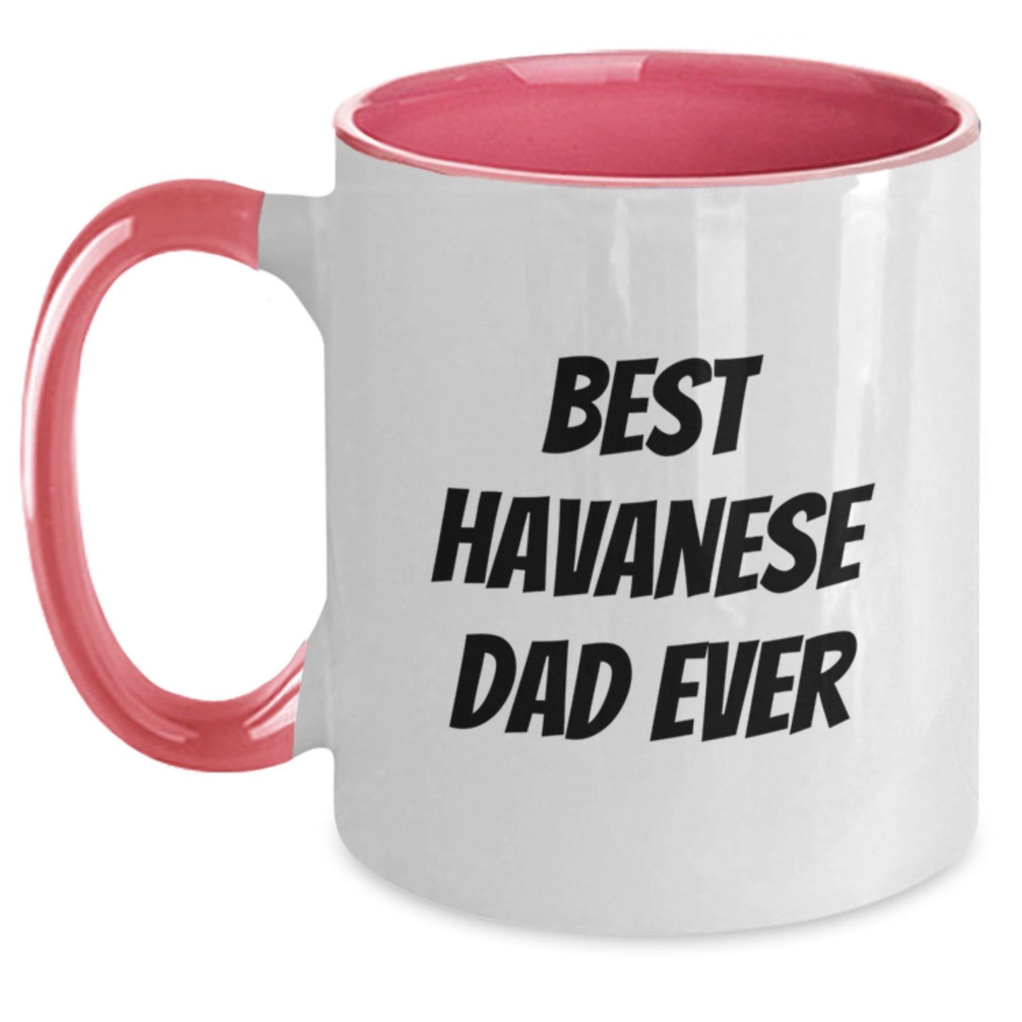 Havanese Dog Lovers Gifts, Funny Two Tone Coffee Mugs, Best Havanese Dad Ever, Birthday Unique Gifts from Men to Family and Friends - Main