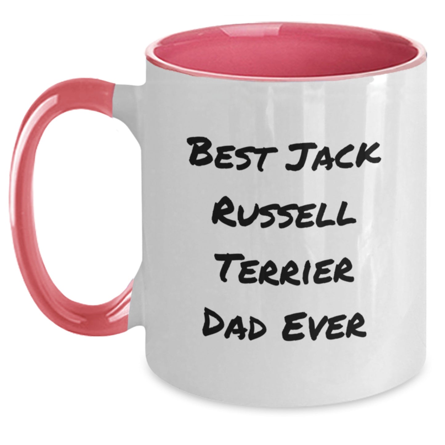 Funny Jack Russell Terrier Dog Gifts for Dad from Friends - Best Dad Ever Two Tone Coffee Mug, Graduation Unique Gifts - Main