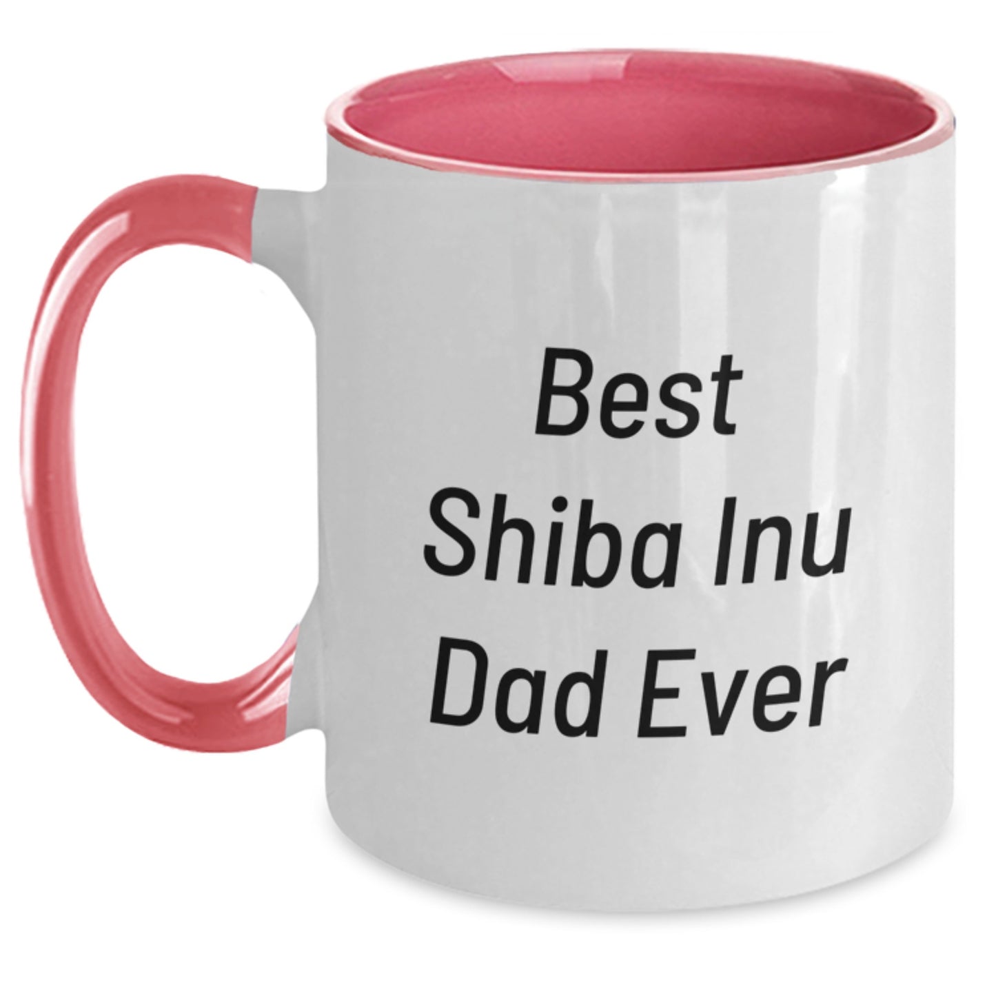 Funny Shiba Inu Dog Gifts from Men for Graduation Unique Gifts, Best Shiba Inu Dad Ever Two Tone Coffee Mug, Gifts for Shiba Inu Dog Lovers - Main