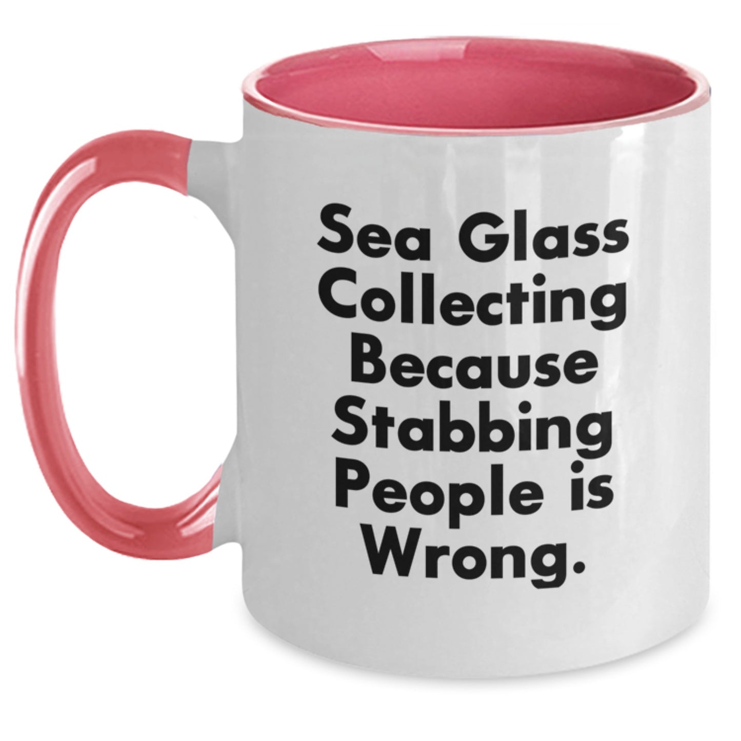 Funny Sea Glass Collecting Gifts for Friends and Family - Two Tone Coffee Mugs with Quirky Quote - Christmas Unique Presents from Buds - Main