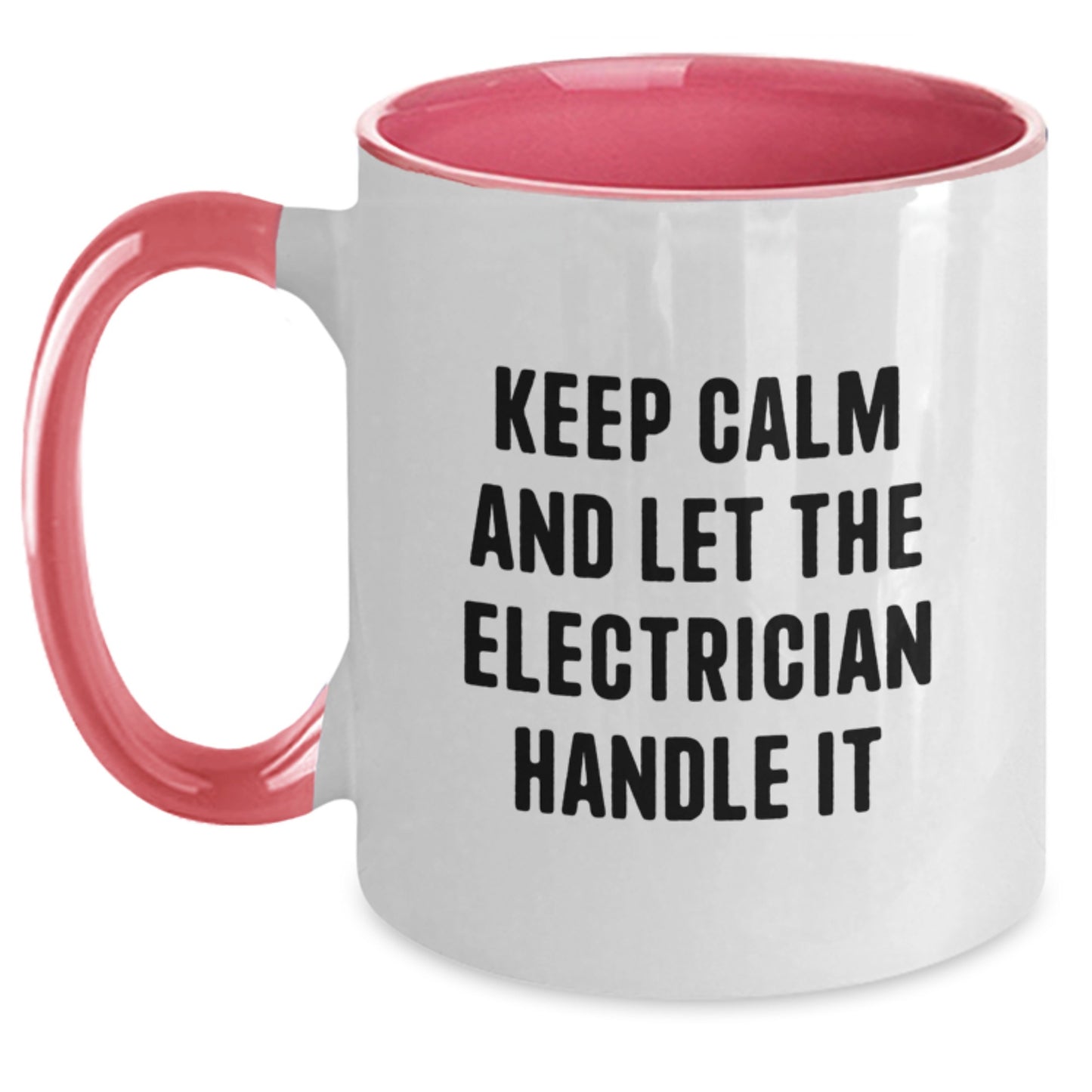 Funny Electrician Gifts, Two Tone Coffee Mug, Let The Electrician Handle It, Gifts from Friends and Family, Perfect for Electrician Men and Women - Main
