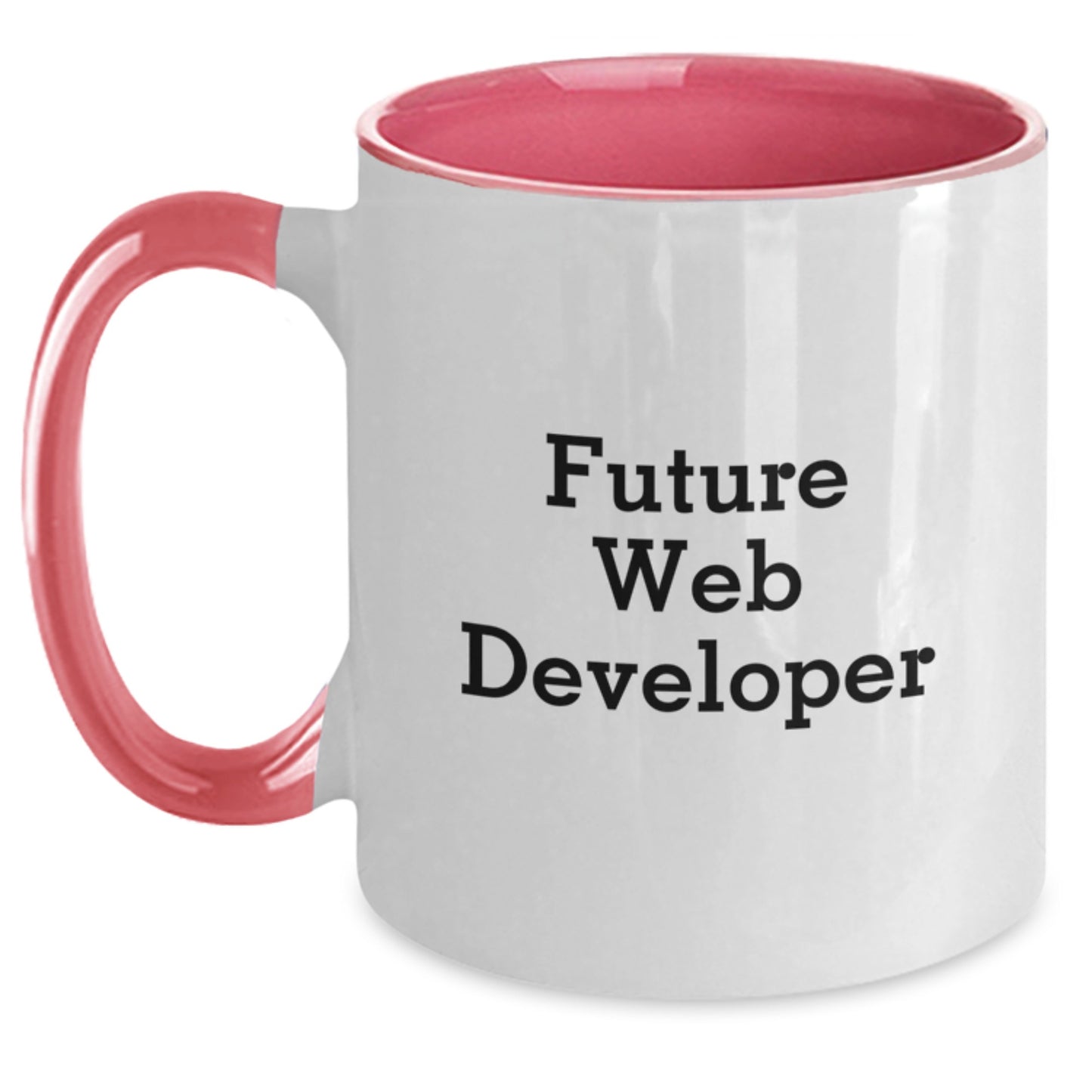 Funny Web Developer Gifts from Friends for Future Web Developer Graduation Unique Two Tone Coffee Mug, Black and White, Red and White, Navy and White, Pink and White Options - Main