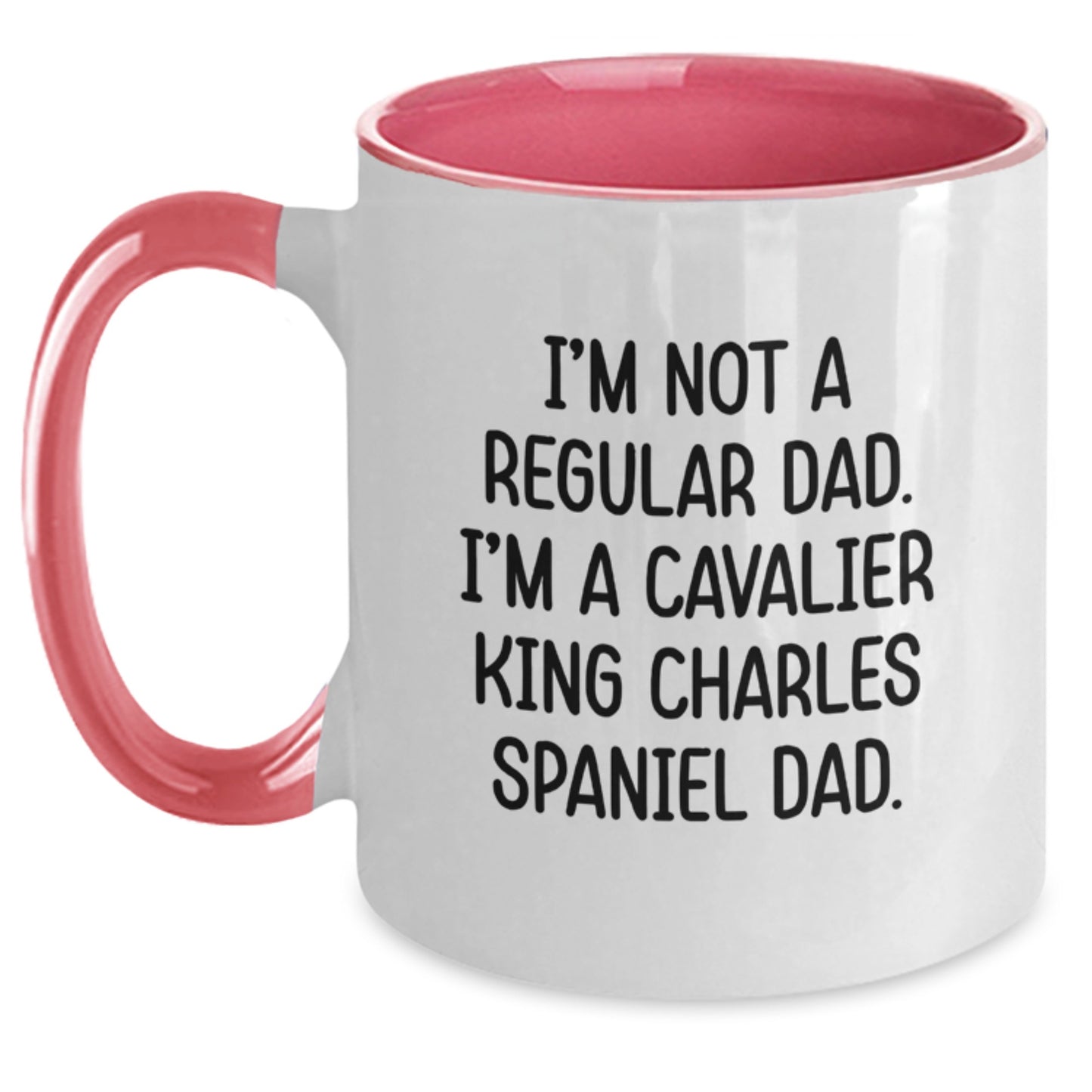 Funny Cavalier King Charles Spaniel Dog Dad Gifts from Mom for Graduation Unique Two Tone Coffee Mugs - Main