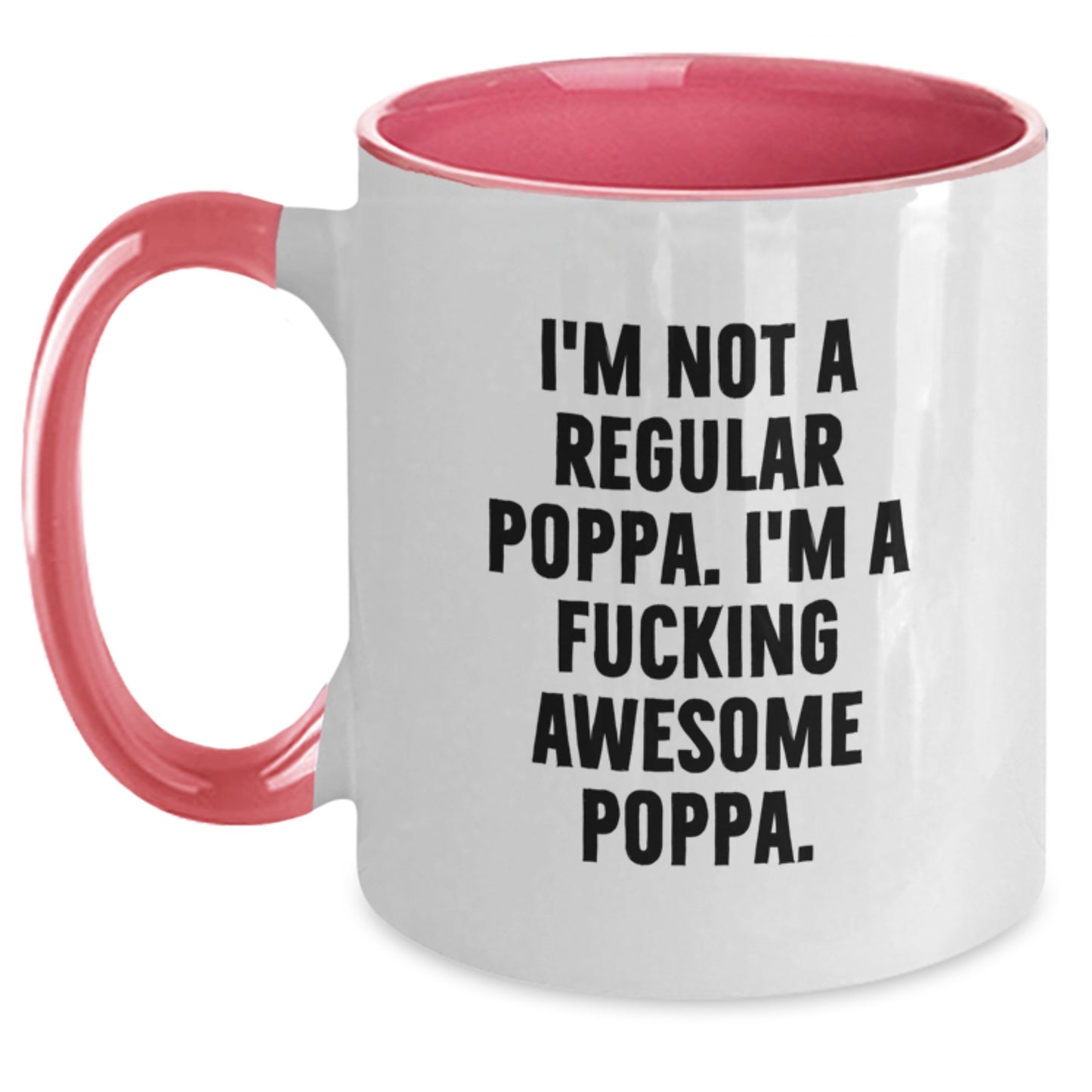 Funny Poppa Gifts for Men, Awesome Two Tone Coffee Mug, Christmas Unique Presents from Family - Main
