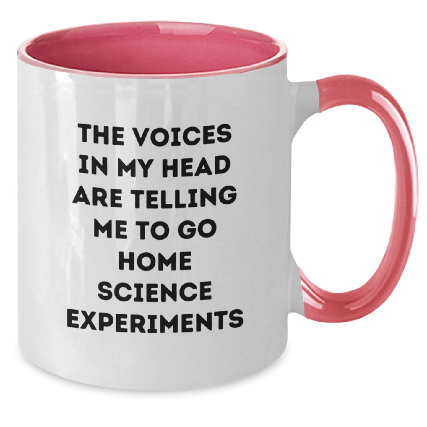 Funny Home Science Experiments Gifts for Men, Two Tone Coffee Mug, The Voices In My Head Are Telling Me To Go Home Science Experiments, Perfect Inspirational Mug for Christmas - Additional
