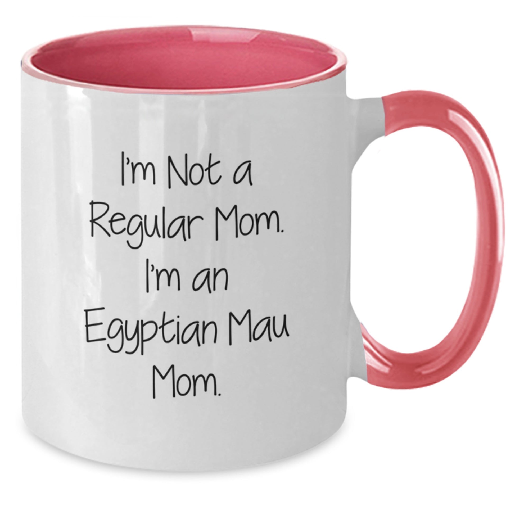 Funny Egyptian Mau Cat Gifts for Her - Mom's Quote, Unique Graduation Gifts from Mom, Egyptian Mau Cat Mom, Two Tone Coffee Mug - Additional