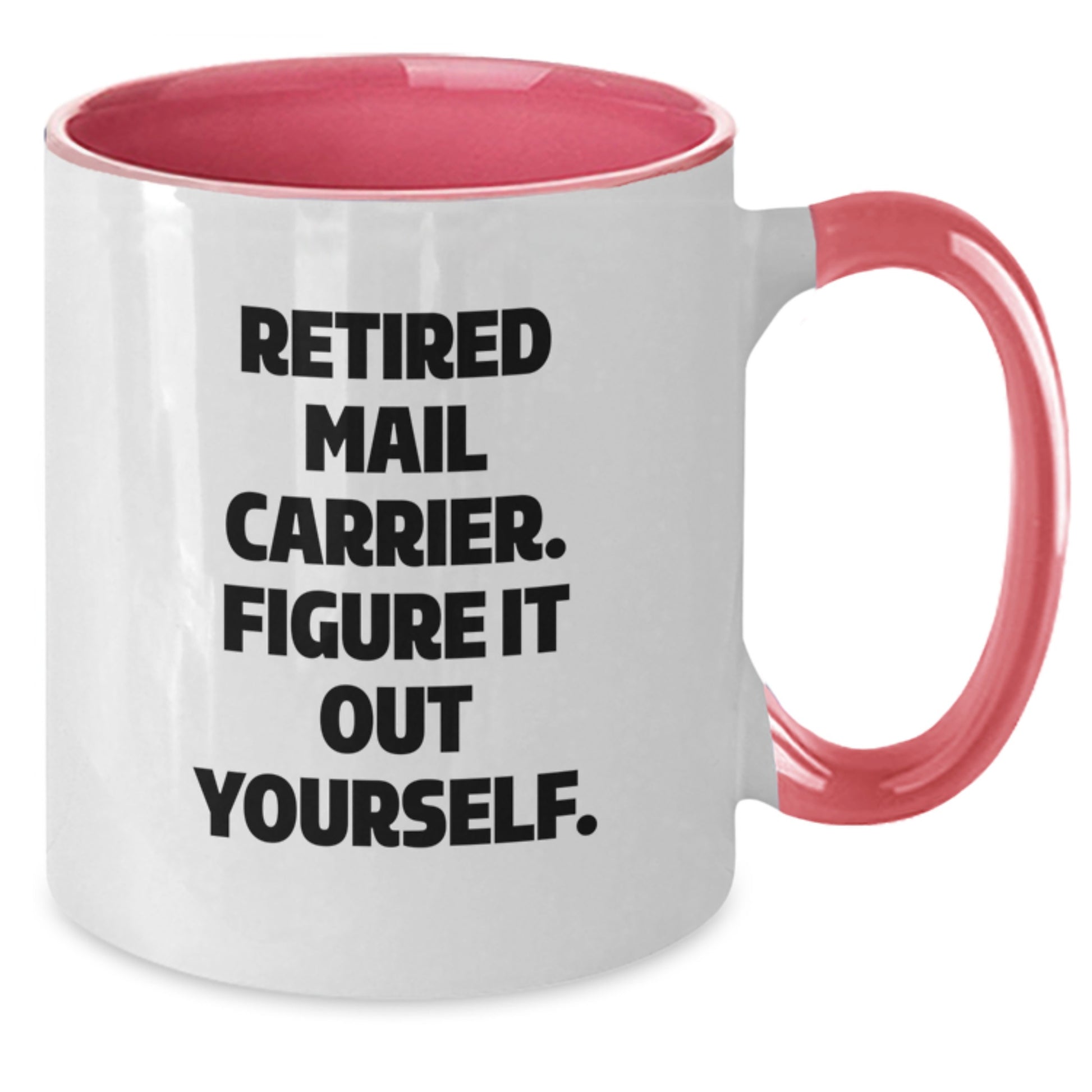 Funny Mail Carrier Gifts from Family - Retired Mail Carrier Two Tone Coffee Mug, Christmas Unique - Additional