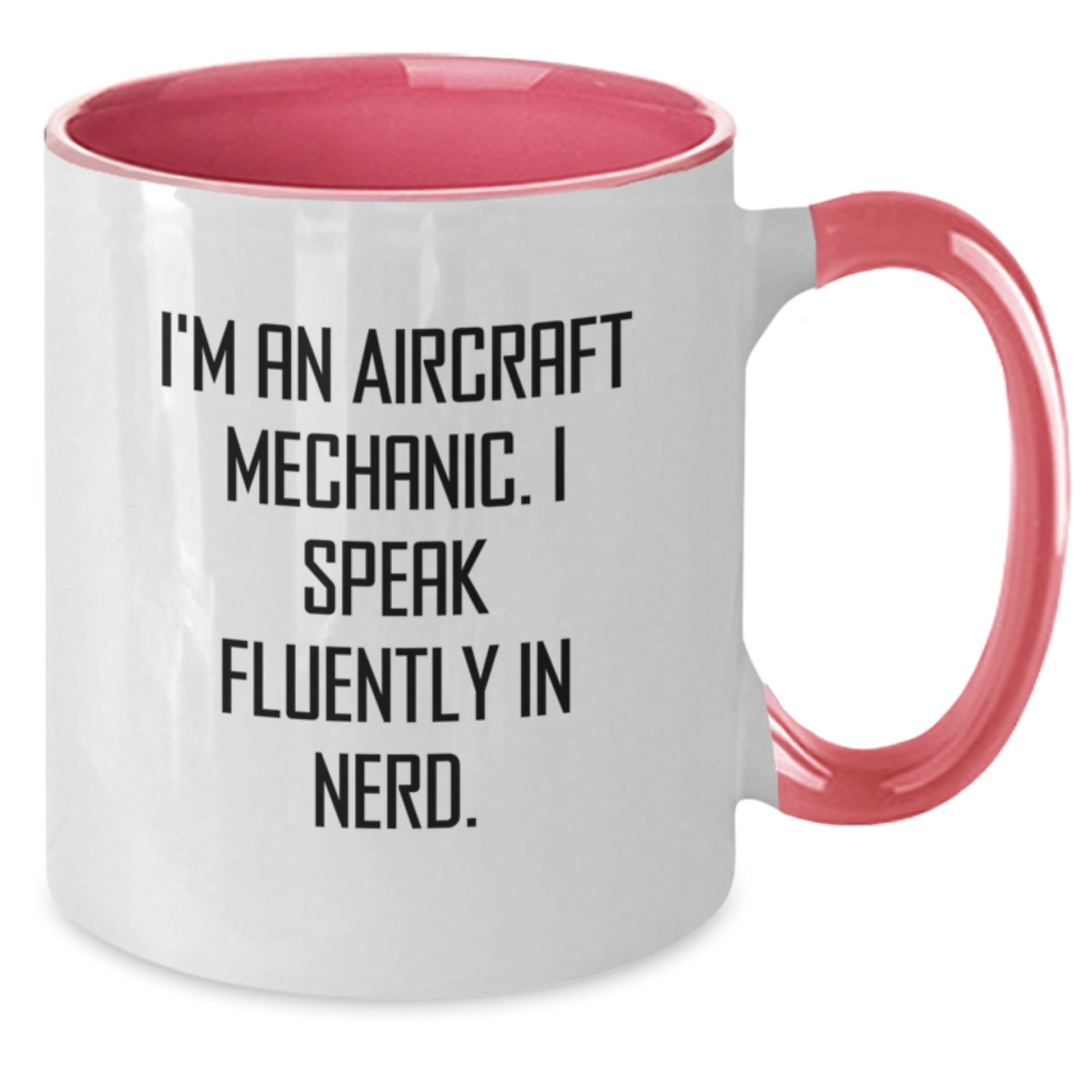 Funny Aircraft Mechanic Gifts from Men to Friends, Two Tone Coffee Mugs with 'I Speak Fluently In genius' Quote, Unique Christmas Unique Gifts for Aircraft Mechanic, Men, Friends, Coworkers, Family - Additional