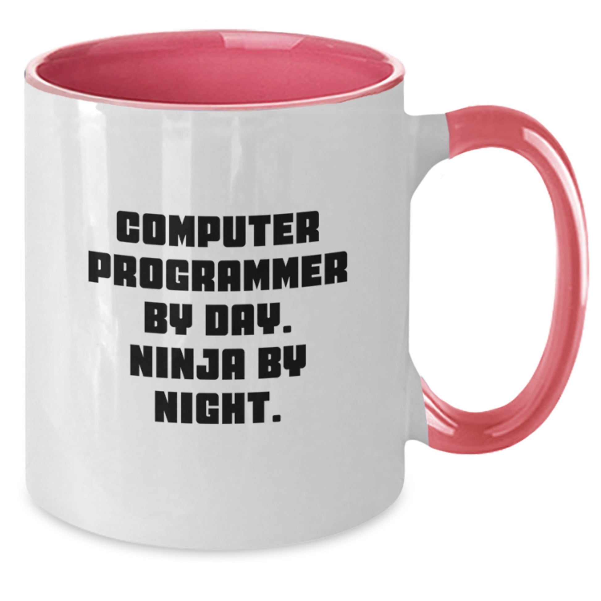Computer Programmer Humor Two Tone Coffee Mugs, Funny Gifts from Friends, Computer Programmer By Day. Ninja By Night. Birthday Unique Gifts for Him or Her - Additional