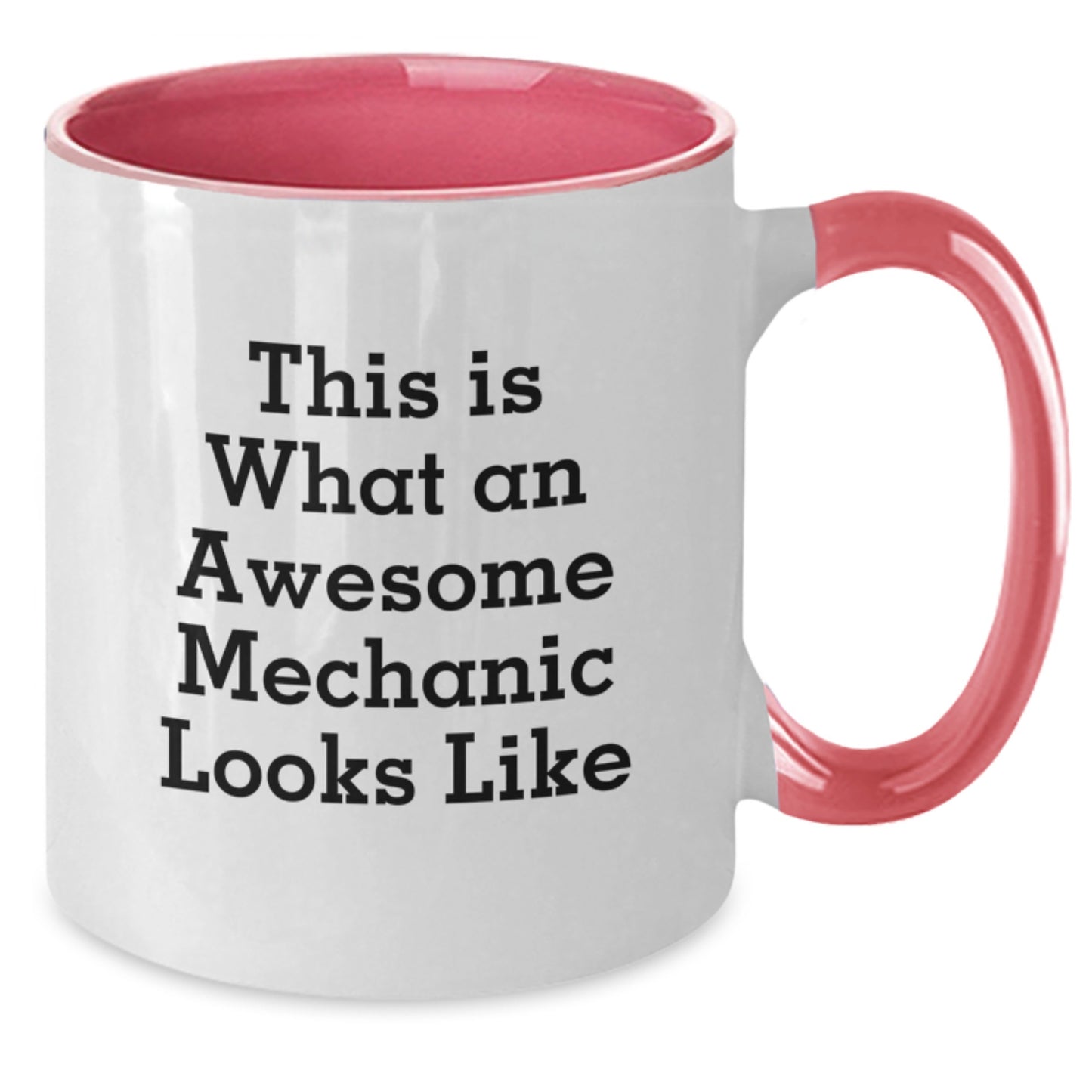 Funny Mechanic Gifts - This Is What An Awesome Mechanic Looks Like Two Tone Coffee Mug for Men, Women, Friends, Coworkers, Family, Birthday Unique Gifts from Mechanic - Additional