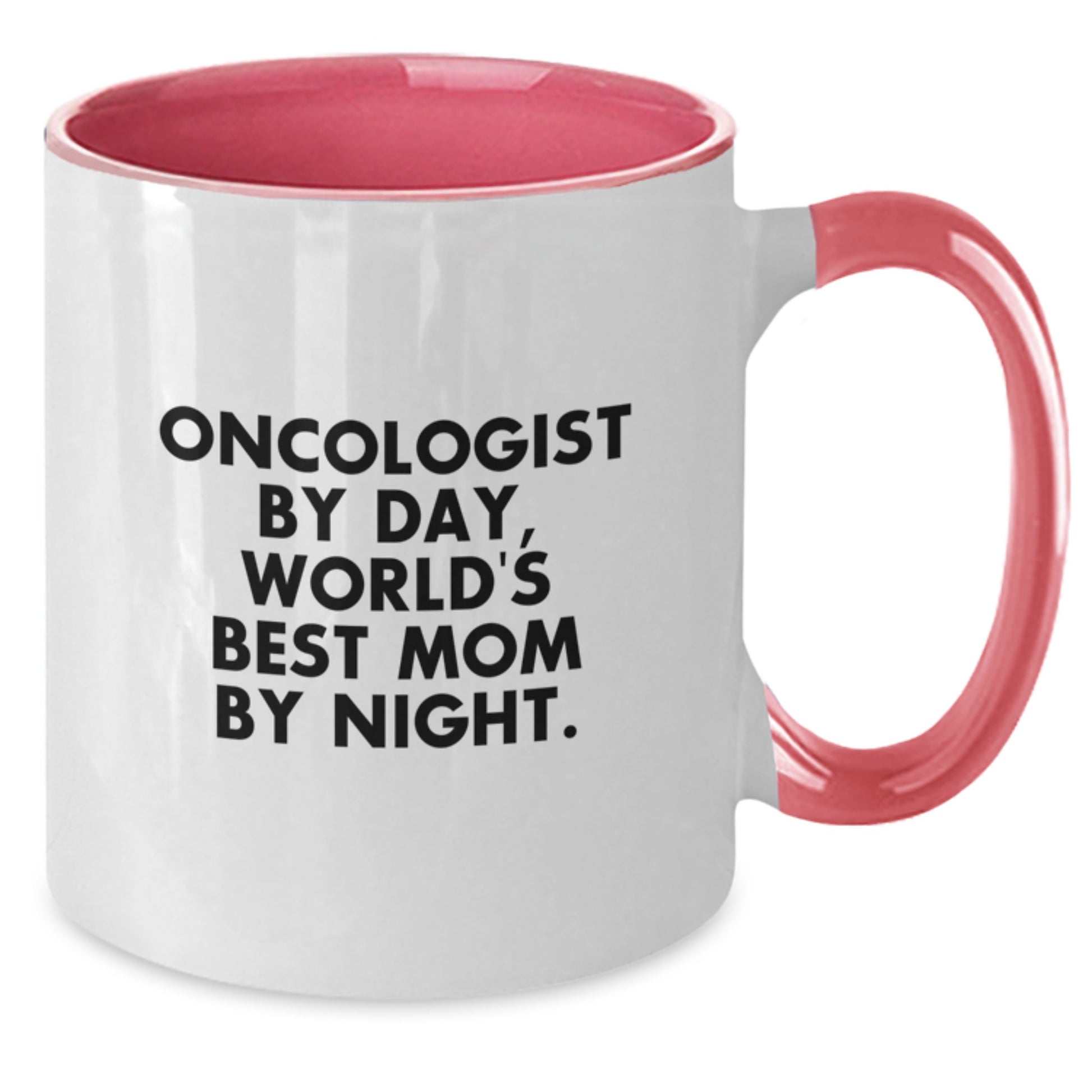 Funny Oncologist Gifts for Women - Two Tone Coffee Mug, 'Oncologist By Day, World's Best Mom By Night' - Gifts from Mom to Daughter, Daughter to Mom, Friends, Family, Coworkers for Christmas Unique - Additional