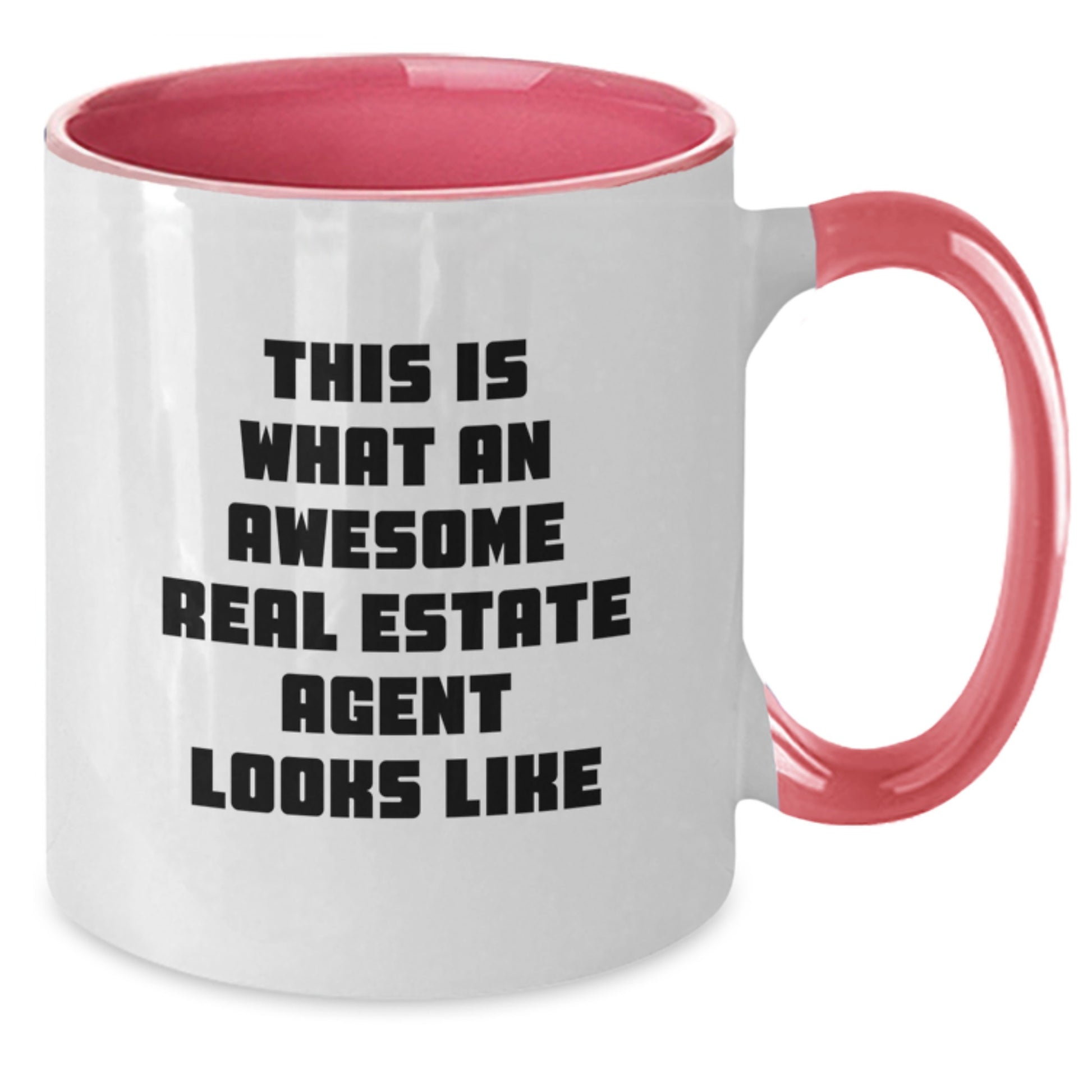 Funny Real Estate Agent Gifts for Men - 'This Is What An Awesome Real Estate Agent Looks Like' Two Tone Coffee Mug, Gifts from Men to Real Estate Agent, Birthday Unique Gifts - Additional
