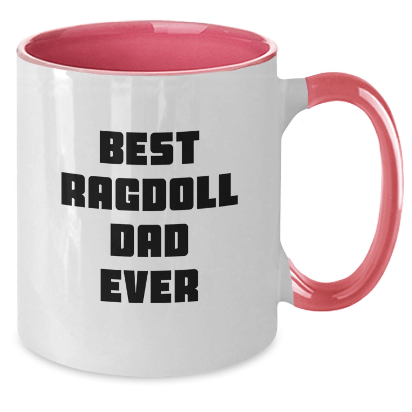 Funny Ragdoll Cat Gifts for Best Ragdoll Dad Ever, Two Tone Coffee Mug, Birthday Unique Gifts from Friends - Additional
