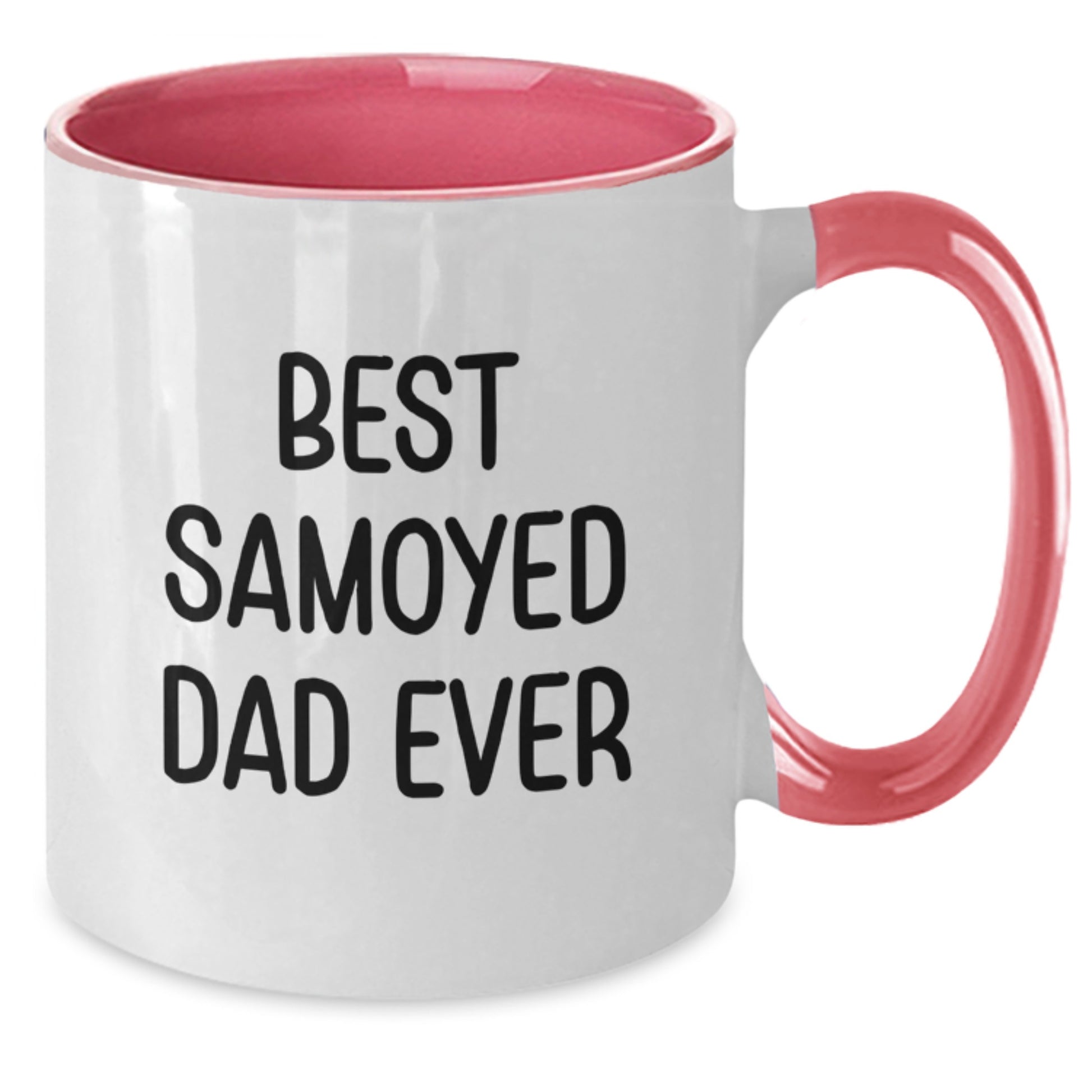 Funny Samoyed Dog Gifts for Graduation - Best Samoyed Dad Ever Two Tone Coffee Mug, Gifts from Mom, Gifts for Dad, Friends, Family, and Coworkers - Additional