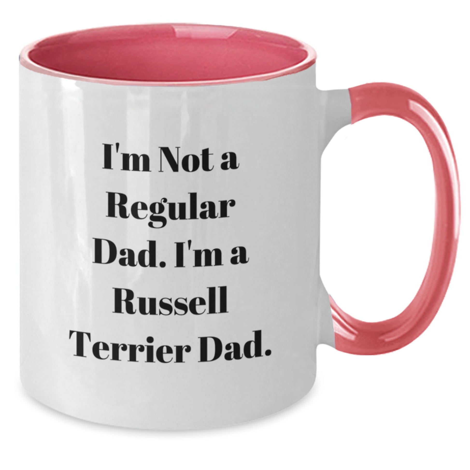 Russell Terrier Dog Dad Funny Quote Gifts for Men from Friends, Russell Terrier Dog Two Tone Coffee Mug, Graduation Unique Gifts - Additional