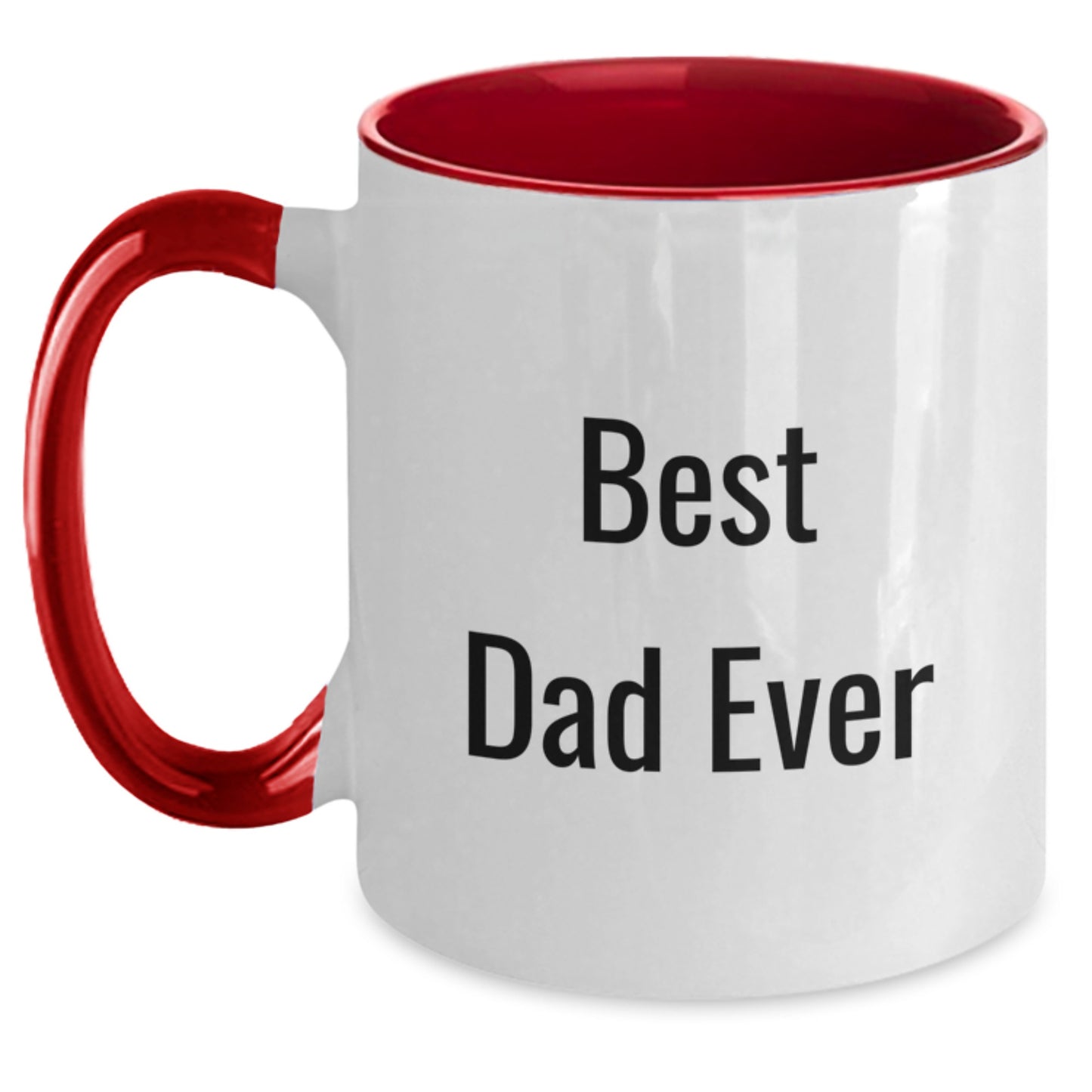 Funny Best Dad Ever Two Tone Coffee Mug Gifts from Men to Dad Birthday Unique - Main