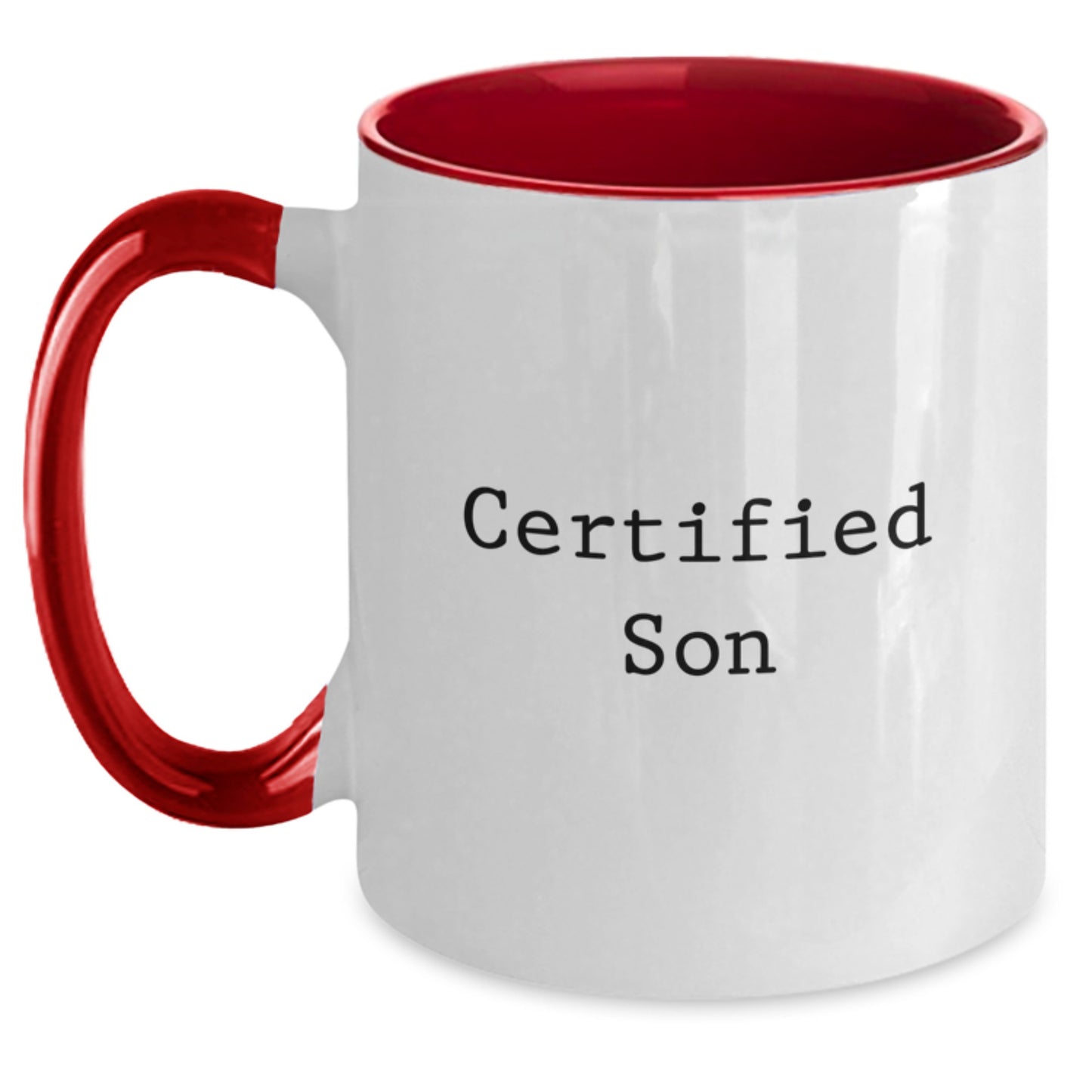 Funny Quotes for Son Two Tone Coffee Mug Gifts from Family on Christmas - Main