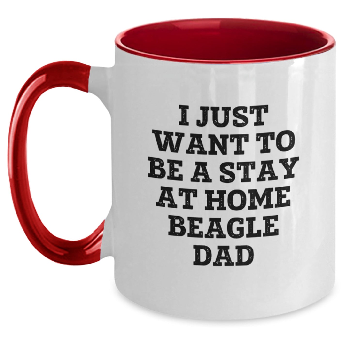 Funny Beagle Dog Gifts from Dad for Christmas Unique Two Tone Coffee Mug - Main