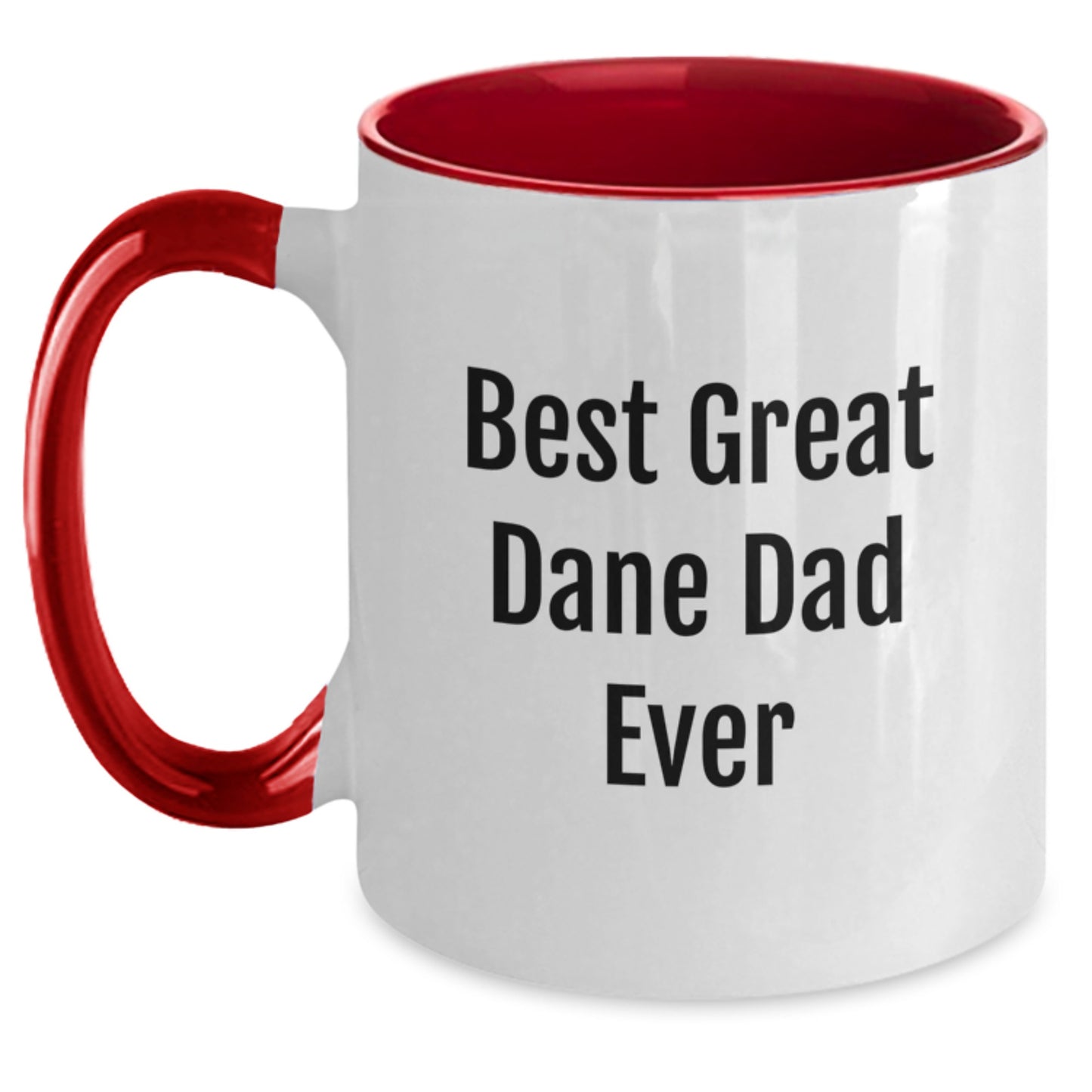 Funny Great Dane Dog Gifts for Men, Great Dane Dad Ever Birthday Unique Gifts from Friends or Family, Two Tone Coffee Mug - Main