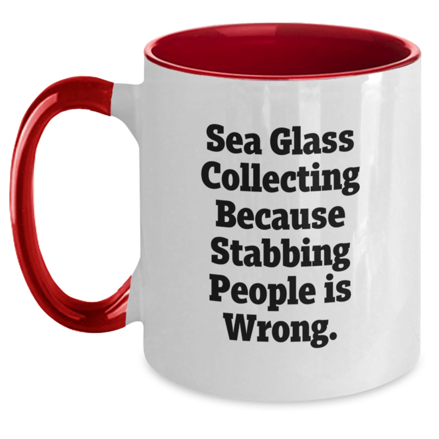 Funny Sea Glass Collecting Gifts for Women - Two Tone Coffee Mug - Gifts from Family for Christmas Unique Presents - Main