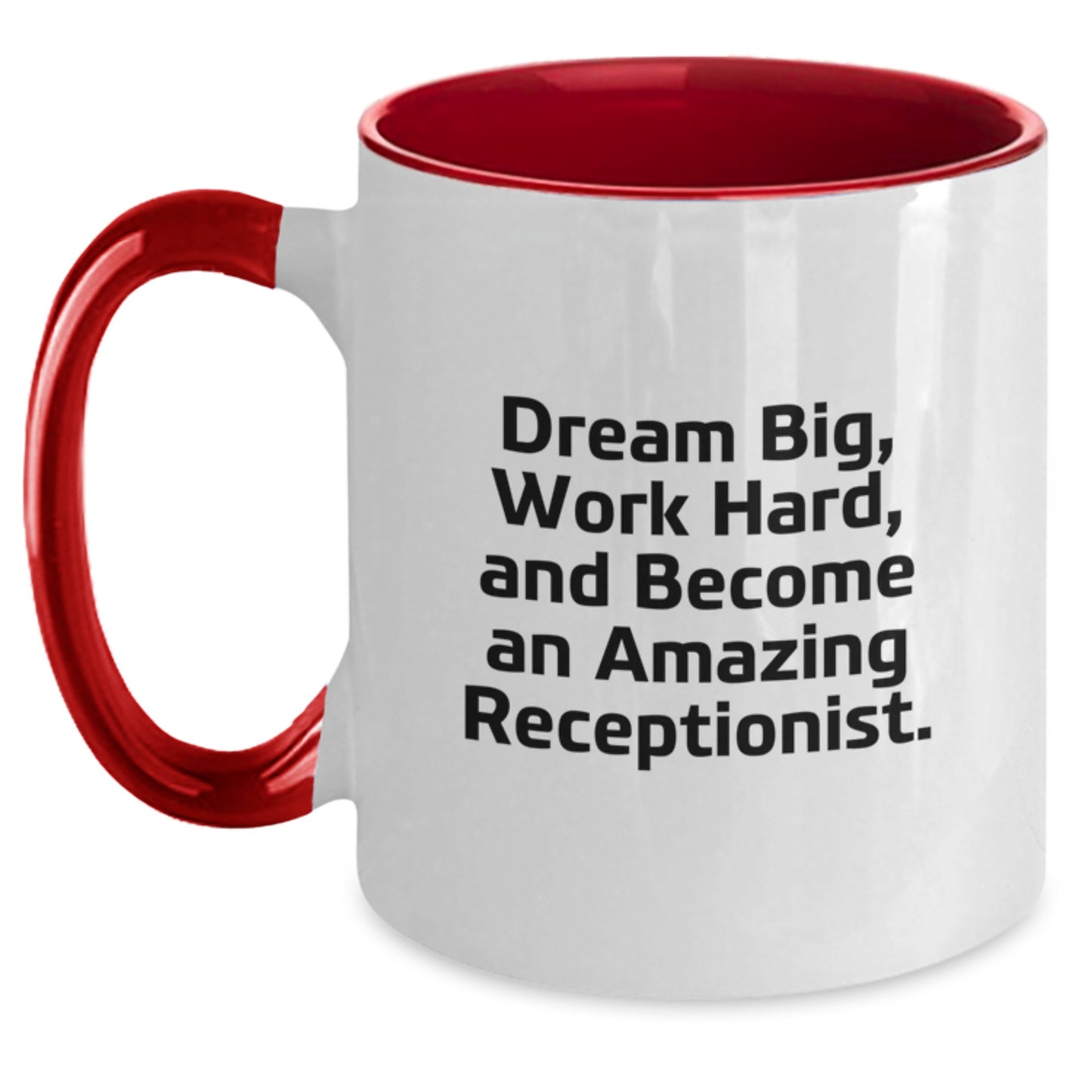 Funny Inspirational Gifts from Friends for Receptionist Two Tone Coffee Mugs Christmas Unique Presents - Main