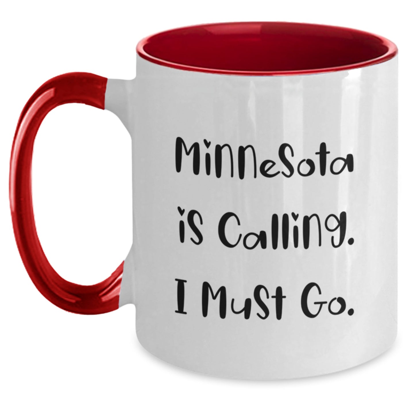 Funny Minnesota Gifts, Two Tone Coffee Mugs for Minnesota Lovers - 'Minnesota Is Calling. I Must Go.' Graduation Unique Gifts from Friends, Family, Coworkers - Main