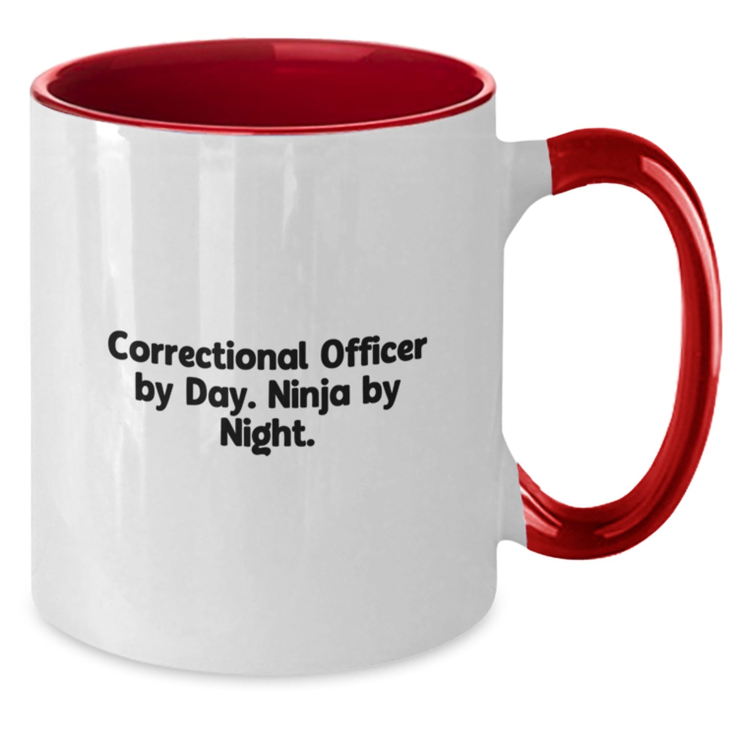 Correctional Officer Gifts for Men - Funny Two Tone Coffee Mug, [Correctional Officer By Day. Ninja By Night.], Graduation Unique Gifts from Friends and Family - Additional
