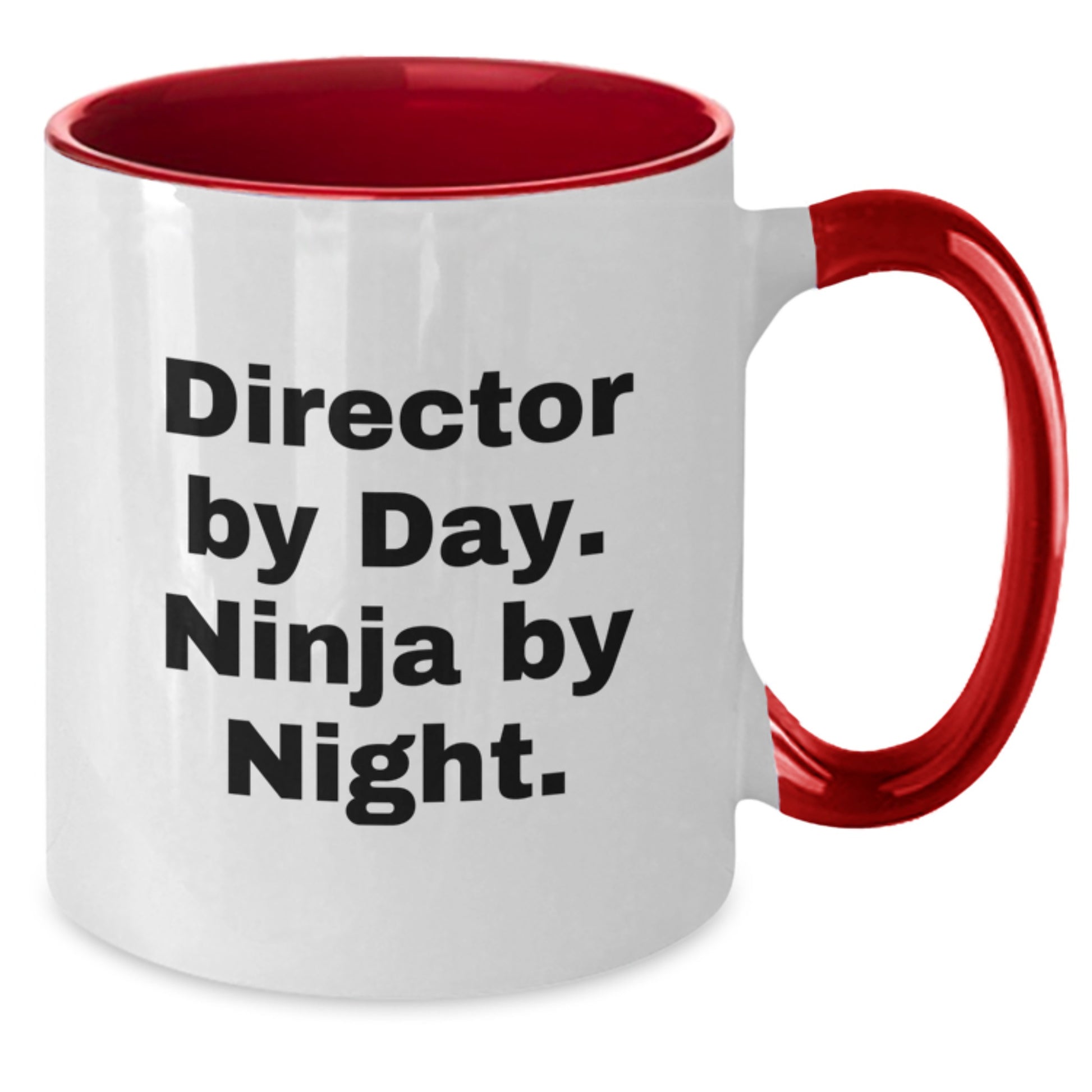 Funny Director Gifts from Friends - 'Director By Day. Ninja By Night.' Two Tone Coffee Mug, Christmas Unique Gifts for Director, Men, Family - Additional