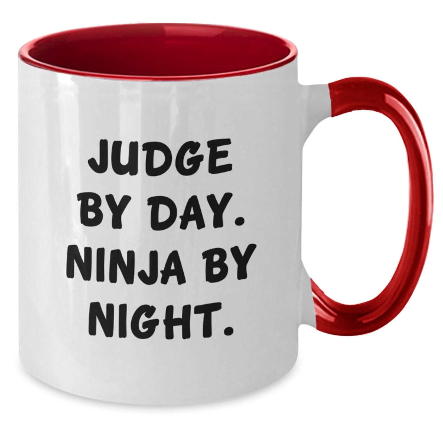 Judge Gifts, Judge By Day Ninja By Night Two Tone Coffee Mug, Funny Birthday Unique Gift for Judge from Friends, Unique Judge Mug - Additional