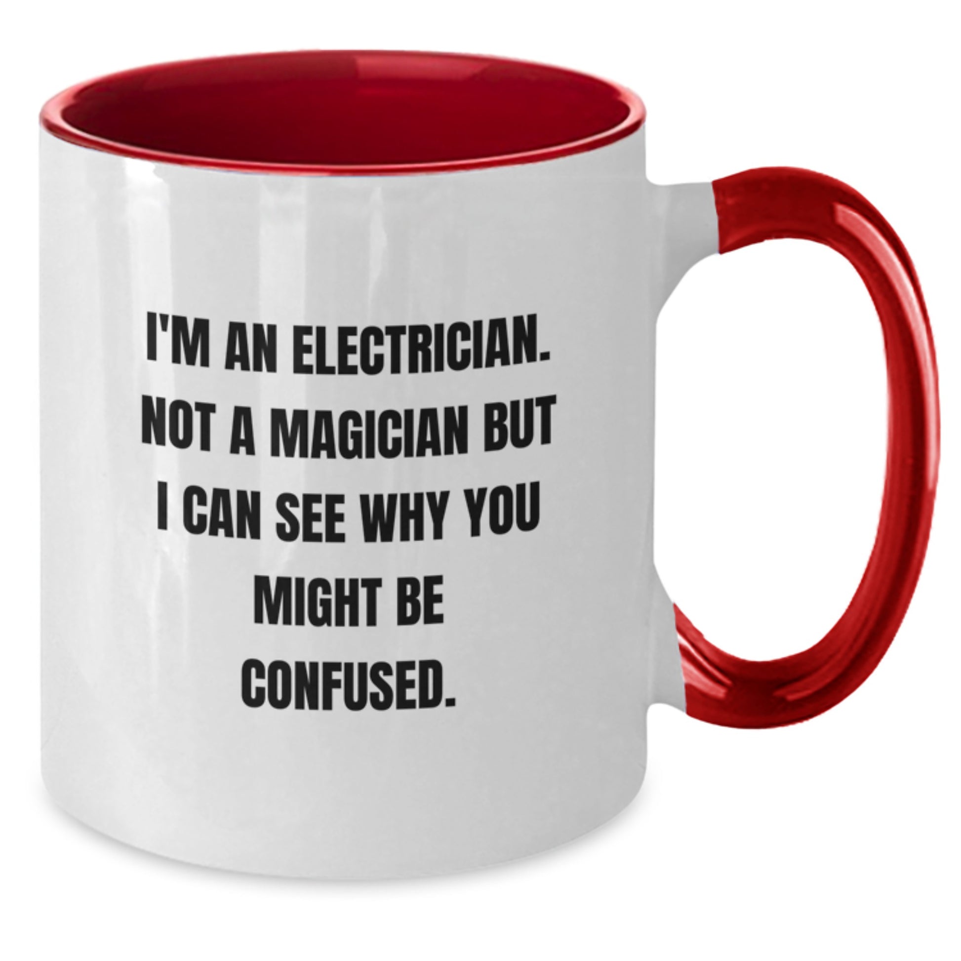 Funny Electrician Gifts for Men from Friends, Unique Two Tone Coffee Mug for Electricians, Christmas Unique Gifts - Additional