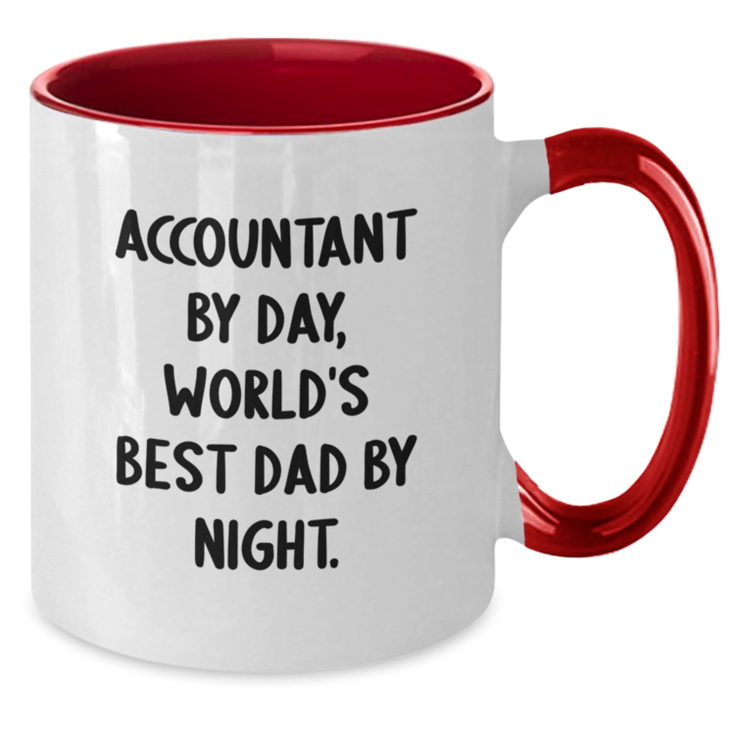 Funny Accountant Gifts for Men, Two Tone Coffee Mug with Accountant By Day Quote, Unique Christmas Memorable Presents from Husband - Additional