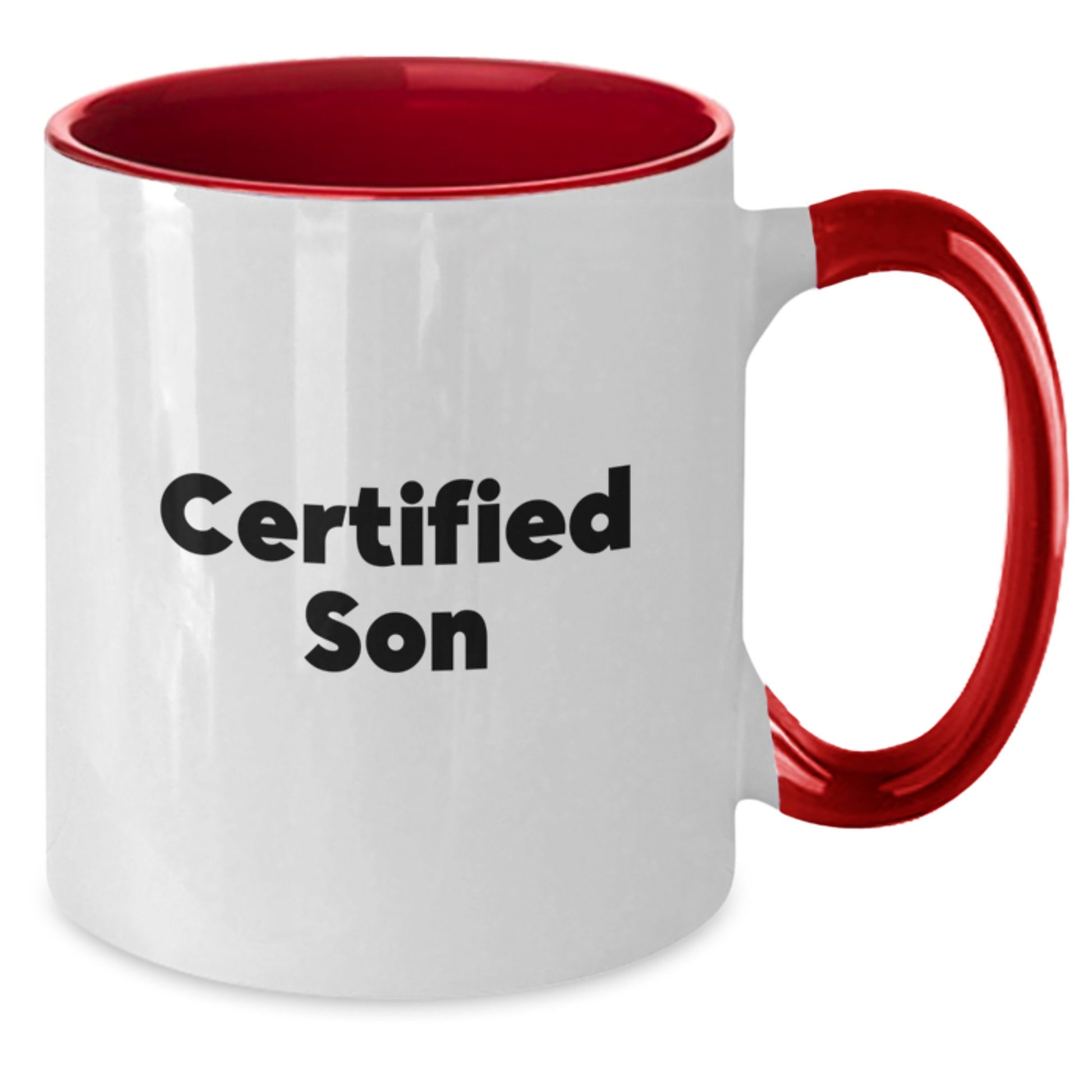 Funny Son Gifts from Mom to Her Little Man, Unique Two Tone Coffee Mug, Cute Christmas Memorable Present for Him, Certified Son - Additional