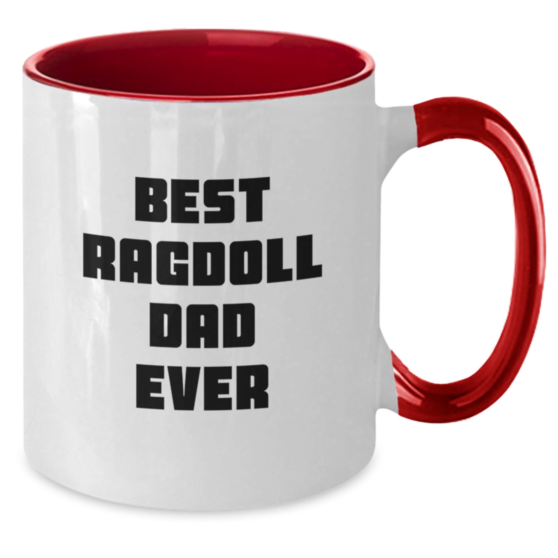 Funny Ragdoll Cat Gifts for Best Ragdoll Dad Ever, Two Tone Coffee Mug, Birthday Unique Gifts from Friends - Additional