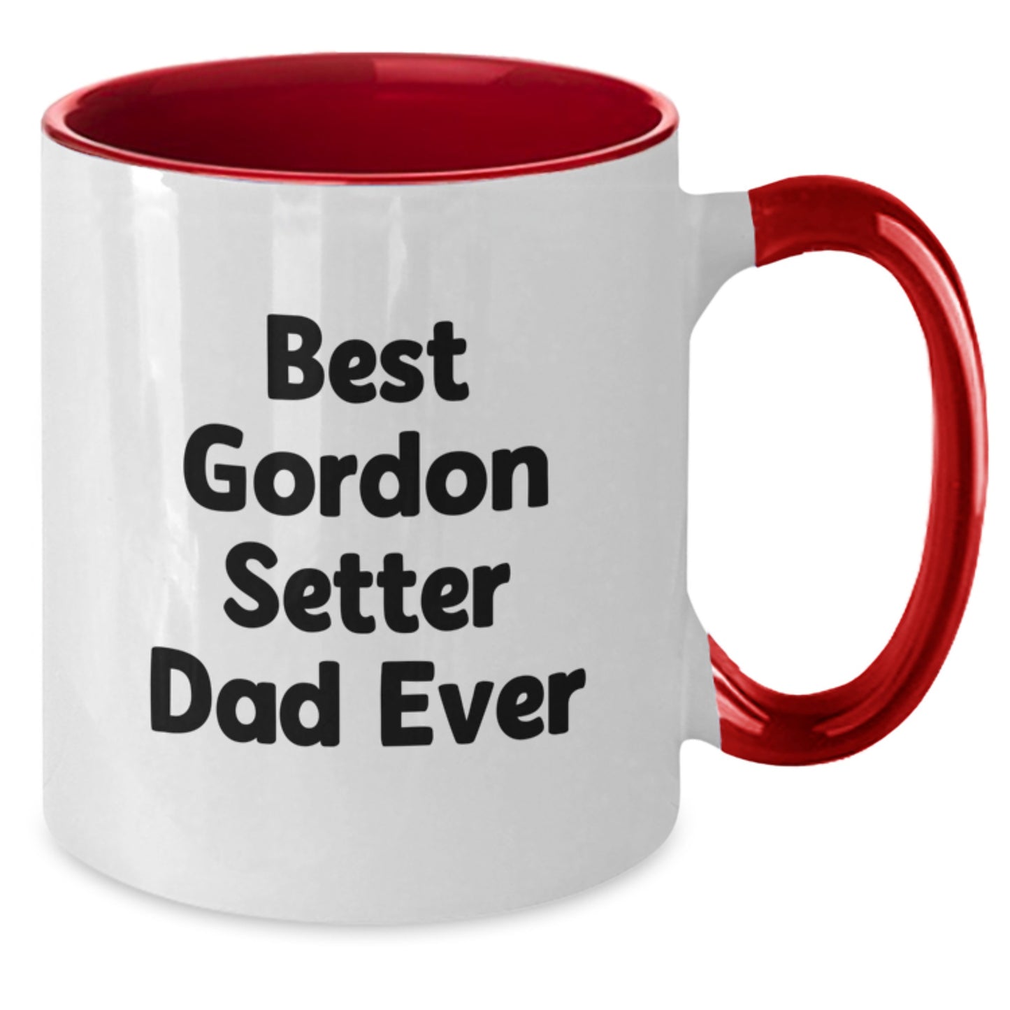 Gordon Setter Dad Ever Funny Two Tone Coffee Mug Gifts for Men from Family, Best Gordon Setter Dad Graduation Unique Gifts - Additional