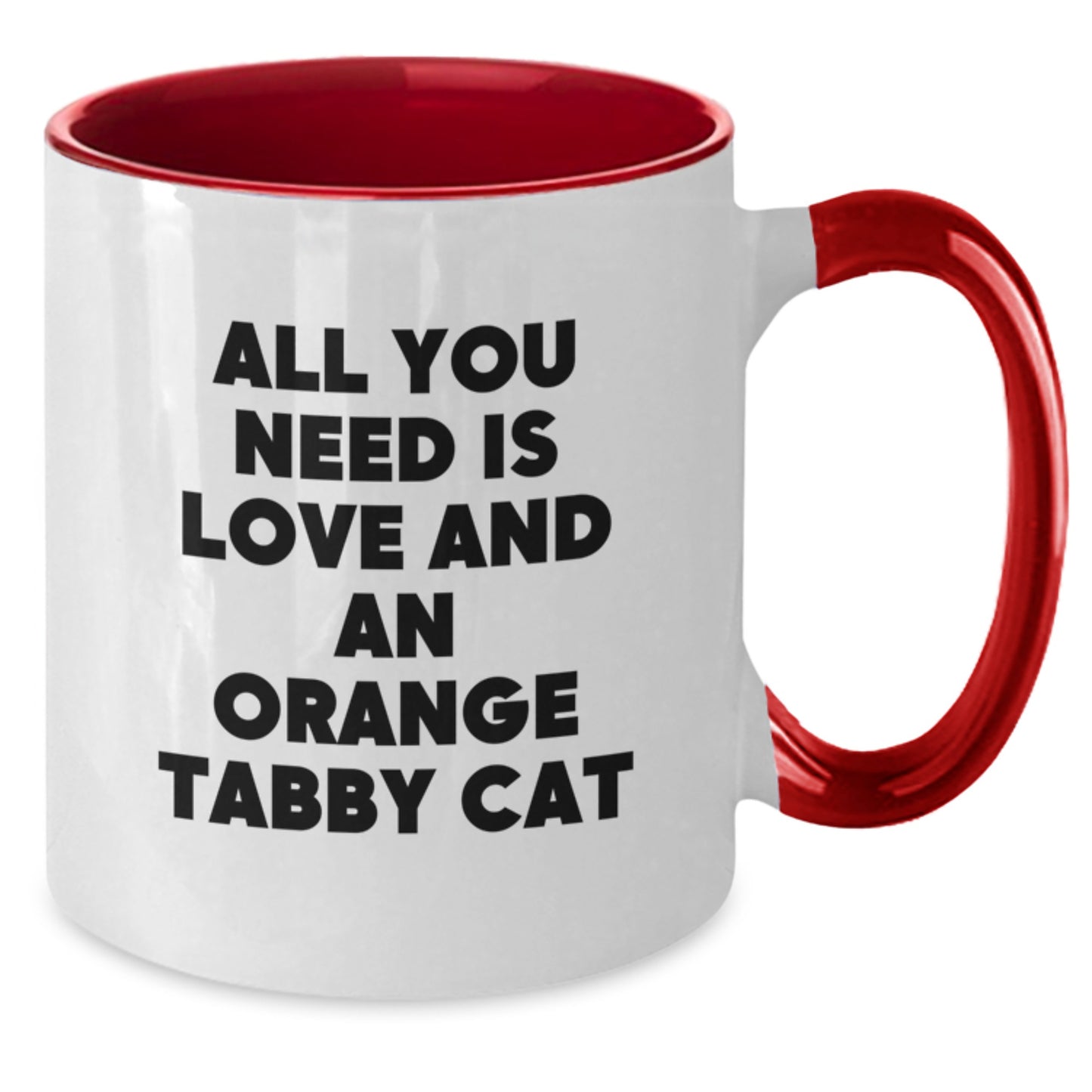 Orange Tabby Cat Gifts for Men, Funny Two Tone Coffee Mug, Christmas Unique Presents from Friends and Family - Additional