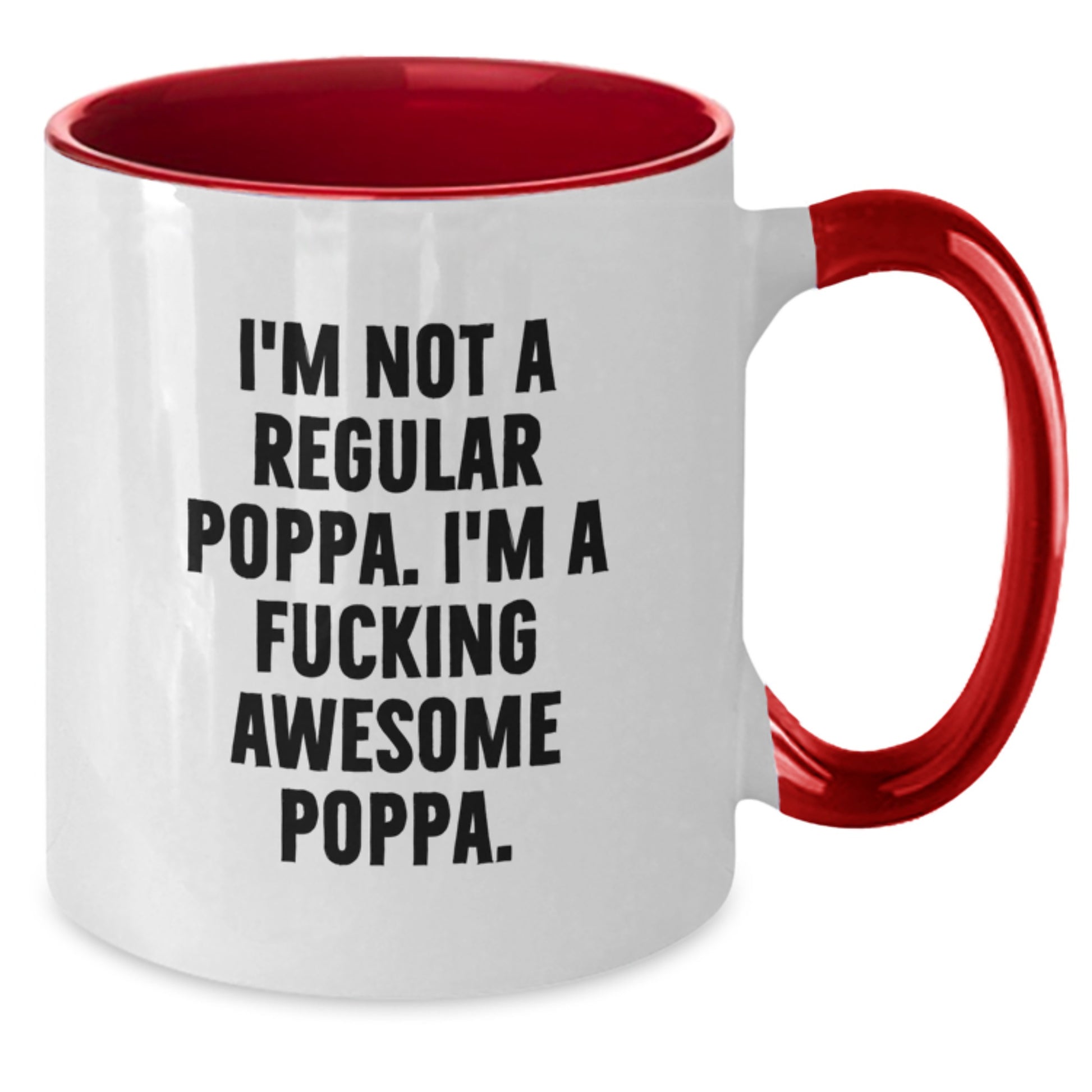 Funny Poppa Gifts for Men, Awesome Two Tone Coffee Mug, Christmas Unique Presents from Family - Additional