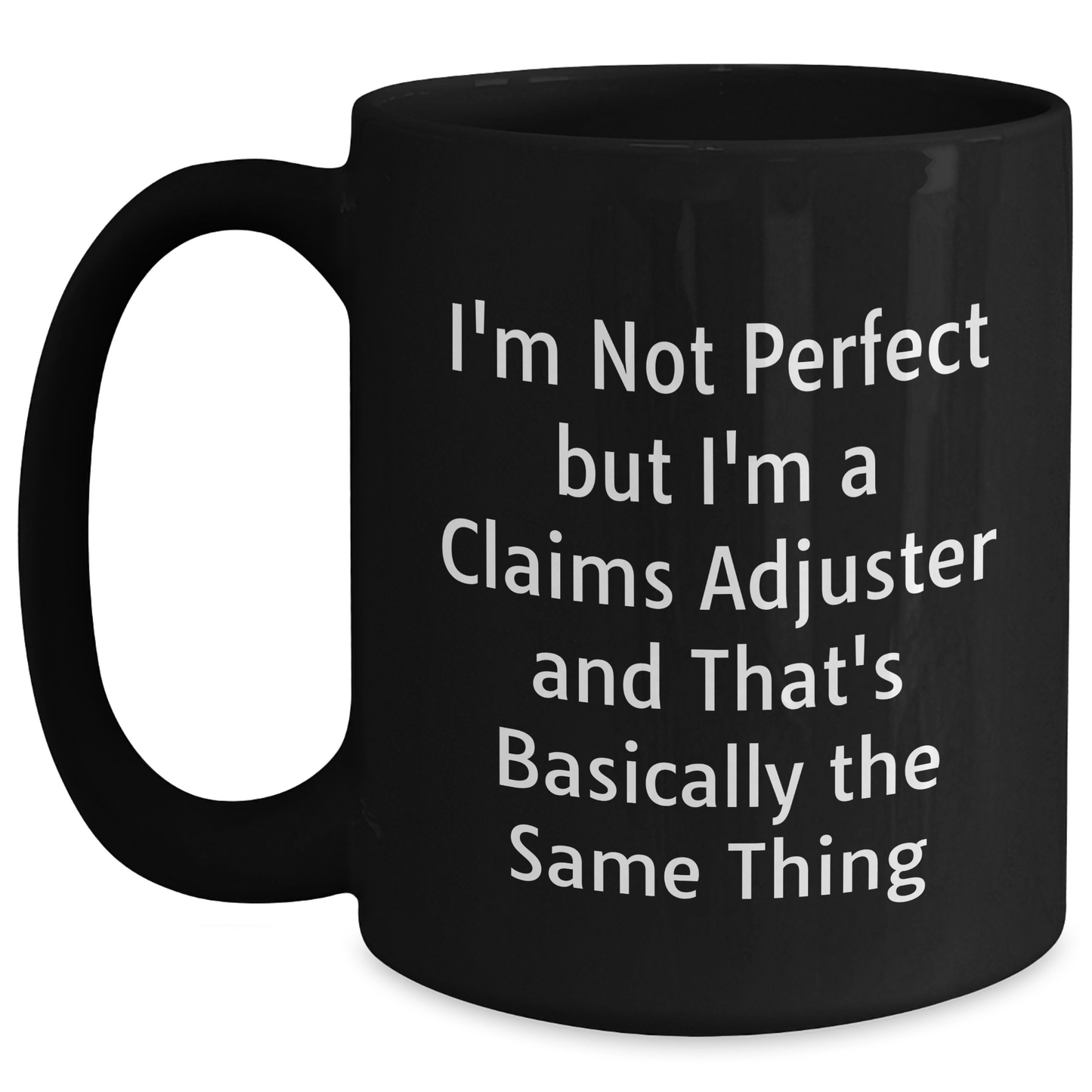 Funny Claims Adjuster Gifts for Men from Coworkers, Unique Black Coffee Mug for Graduation - Main