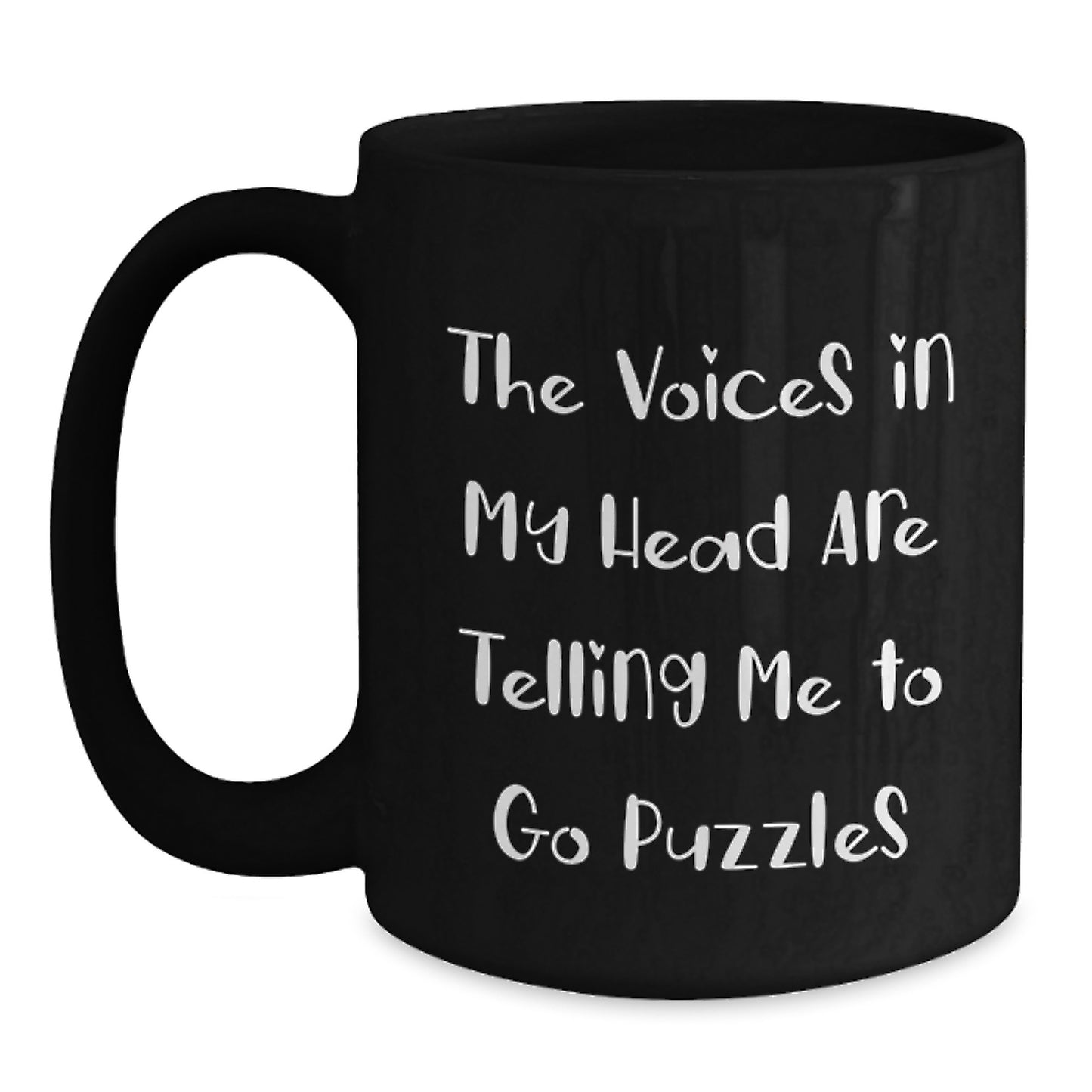 Funny Puzzles Gifts for Puzzle Lovers, Black Coffee Mug from Family, Perfect for Christmas Morning - Main