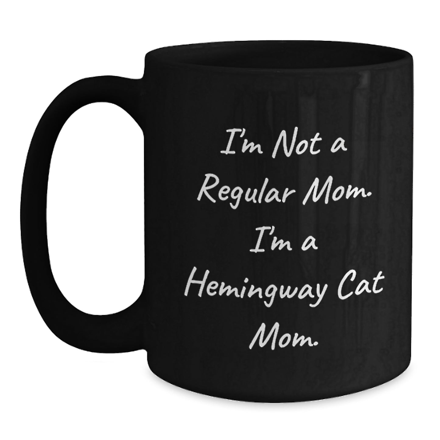 Hemingway Cat Mom Funny Gifts for Friends from Mom, Black Coffee Mug 11oz or 15oz, Graduation Unique Gifts - Main