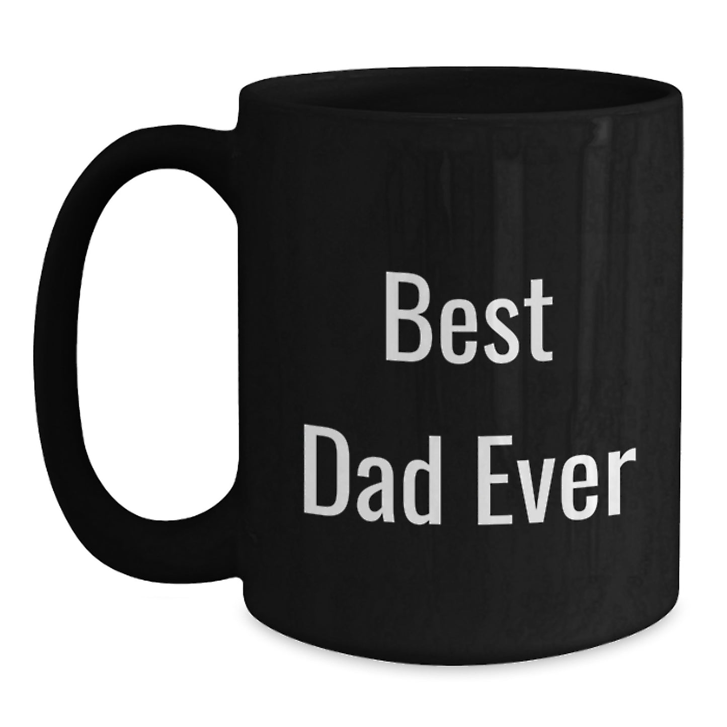 Funny Dad Gifts, Best Dad Ever Ceramic Black Coffee Mugs, Handmade Unique Birthday Unique Gifts from Friends, Family, Coworkers, or Men for Dad - Main