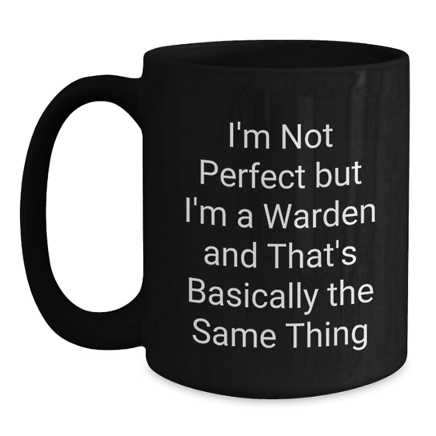 Funny Warden Gifts from Friends for Warden Men Black Coffee Mugs at Christmas Unique Gifts - Main