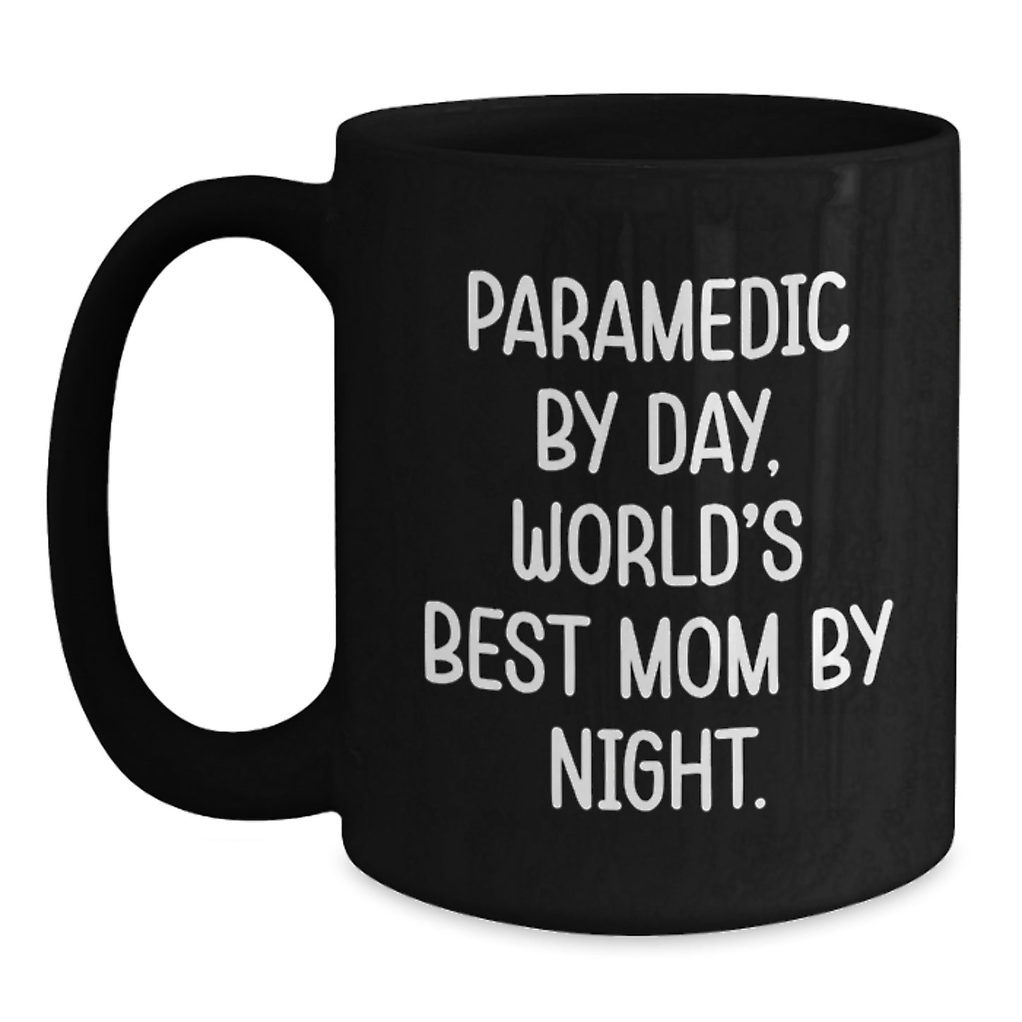 Rescue Worker Gifts for Christmas, Funny Mom Quote, Black Coffee Mug, Gifts from Family to Rescue Worker Friends - Main