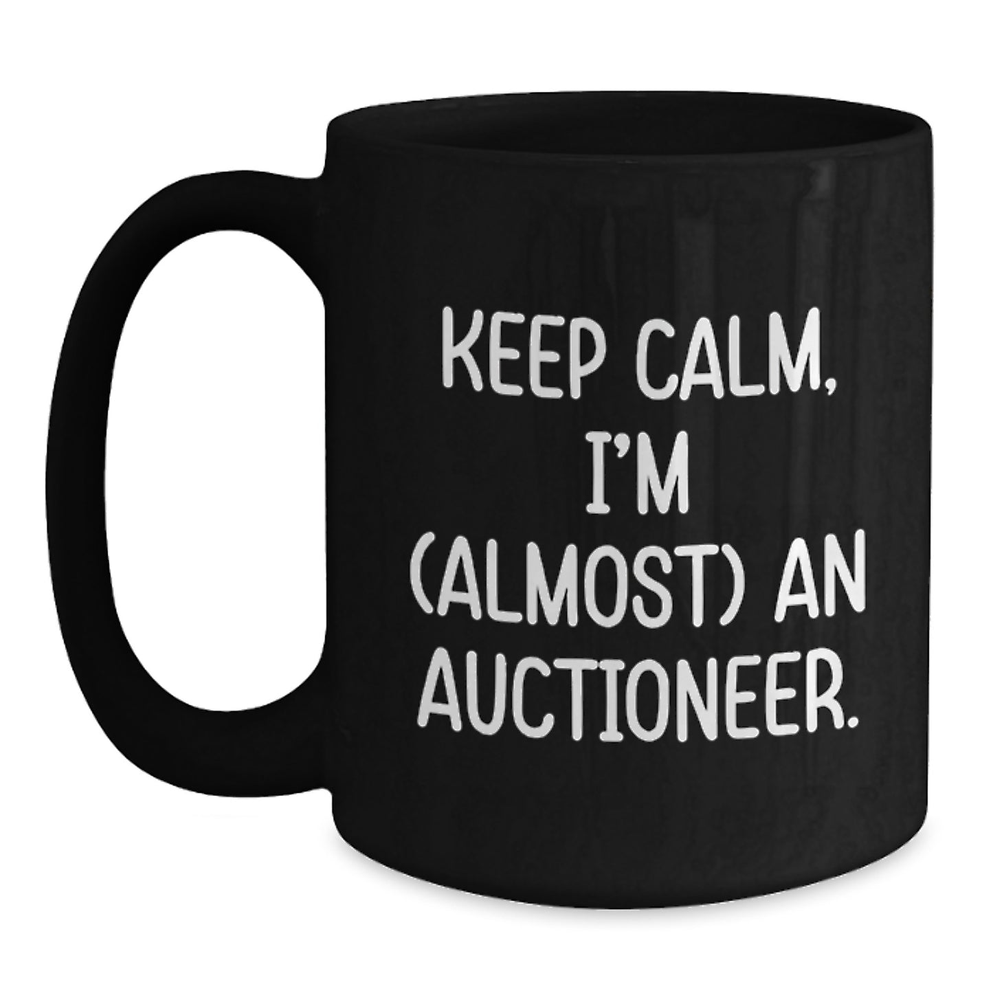 Funny Auctioneer Gifts from Friends for Auctioneer Black Coffee Mugs, Christmas Unique Gifts - Main